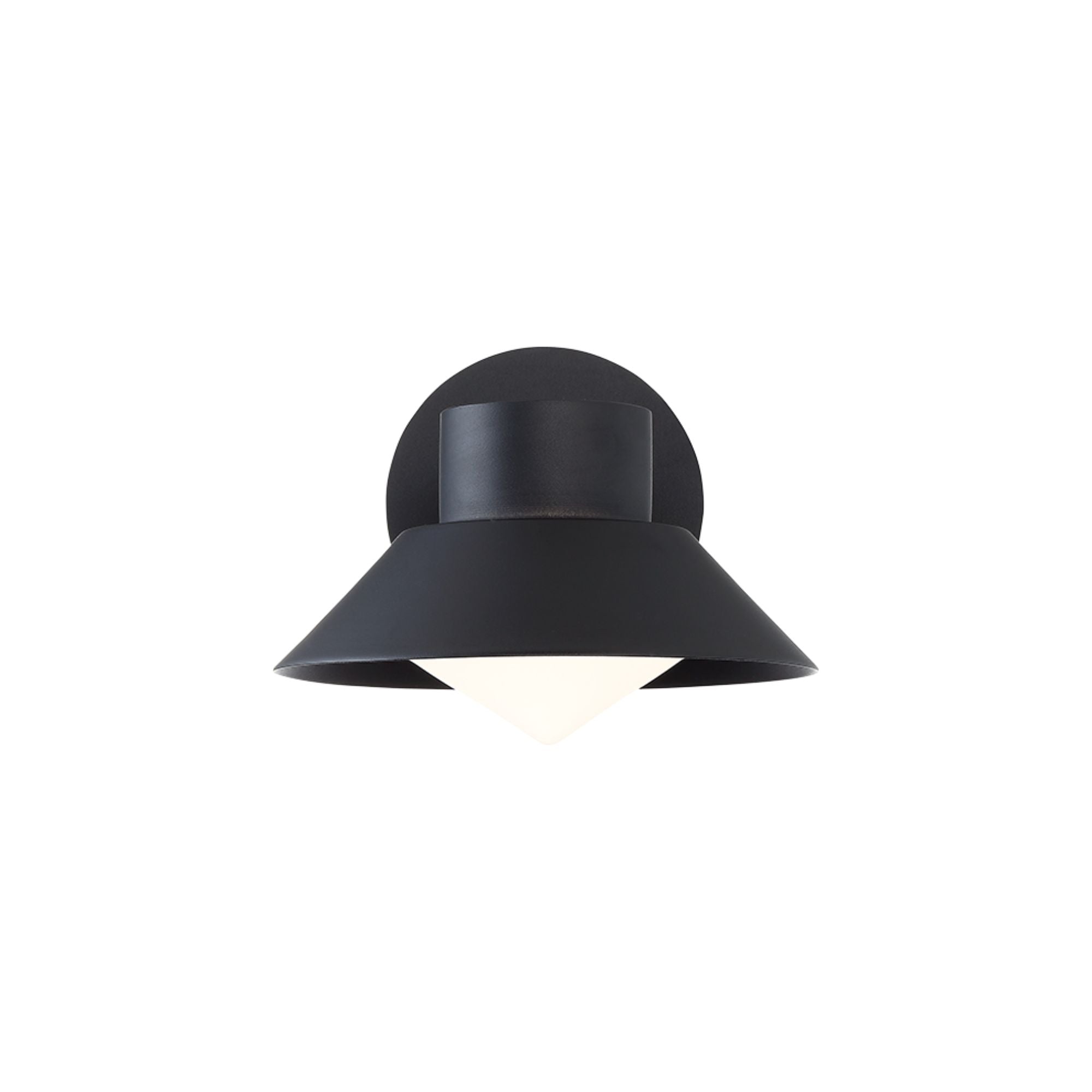 Oslo 8" LED Outdoor Wall Sconce, Black Finish