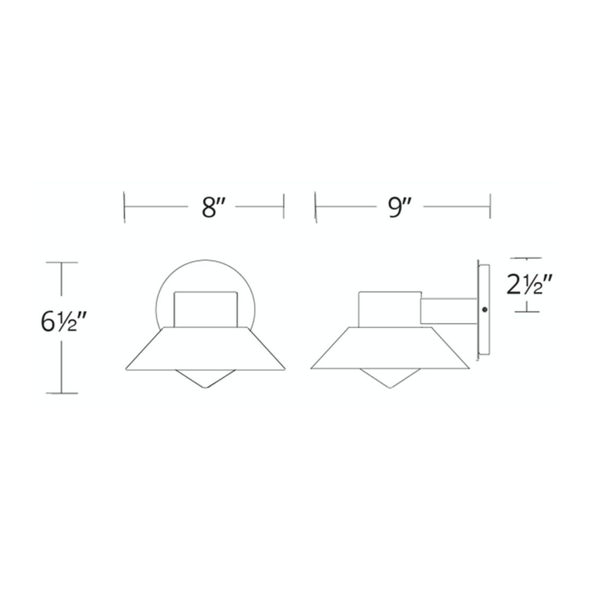 Oslo 8" LED Outdoor Wall Sconce, Black Finish