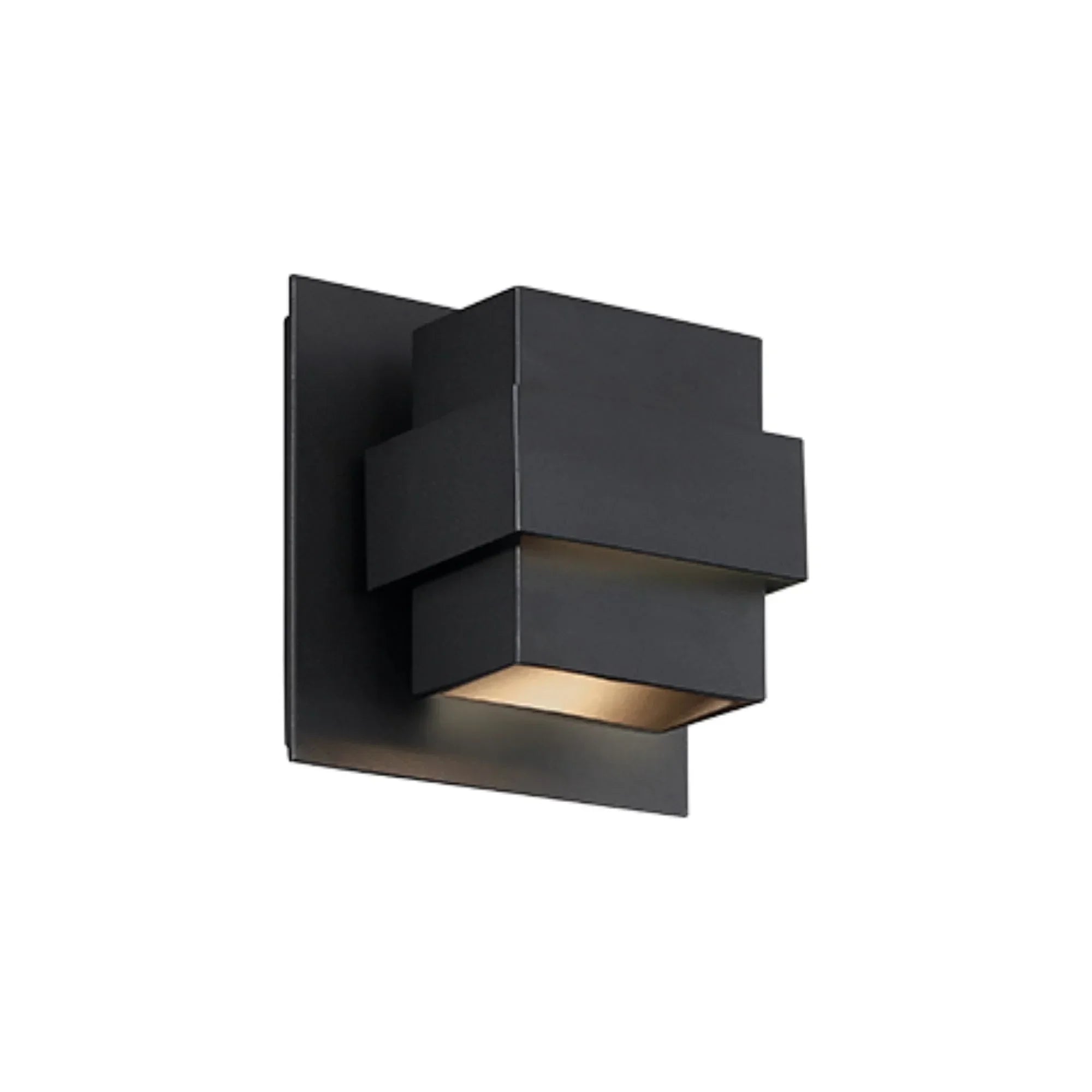 Pandora 7" LED Outdoor Wall Sconce, Black Finish