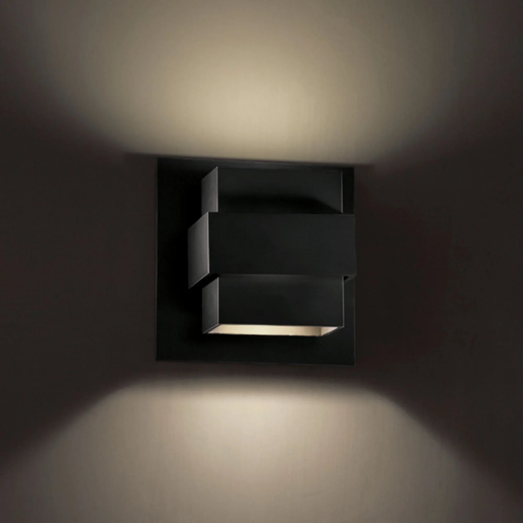 Pandora 7" LED Outdoor Wall Sconce, Black Finish