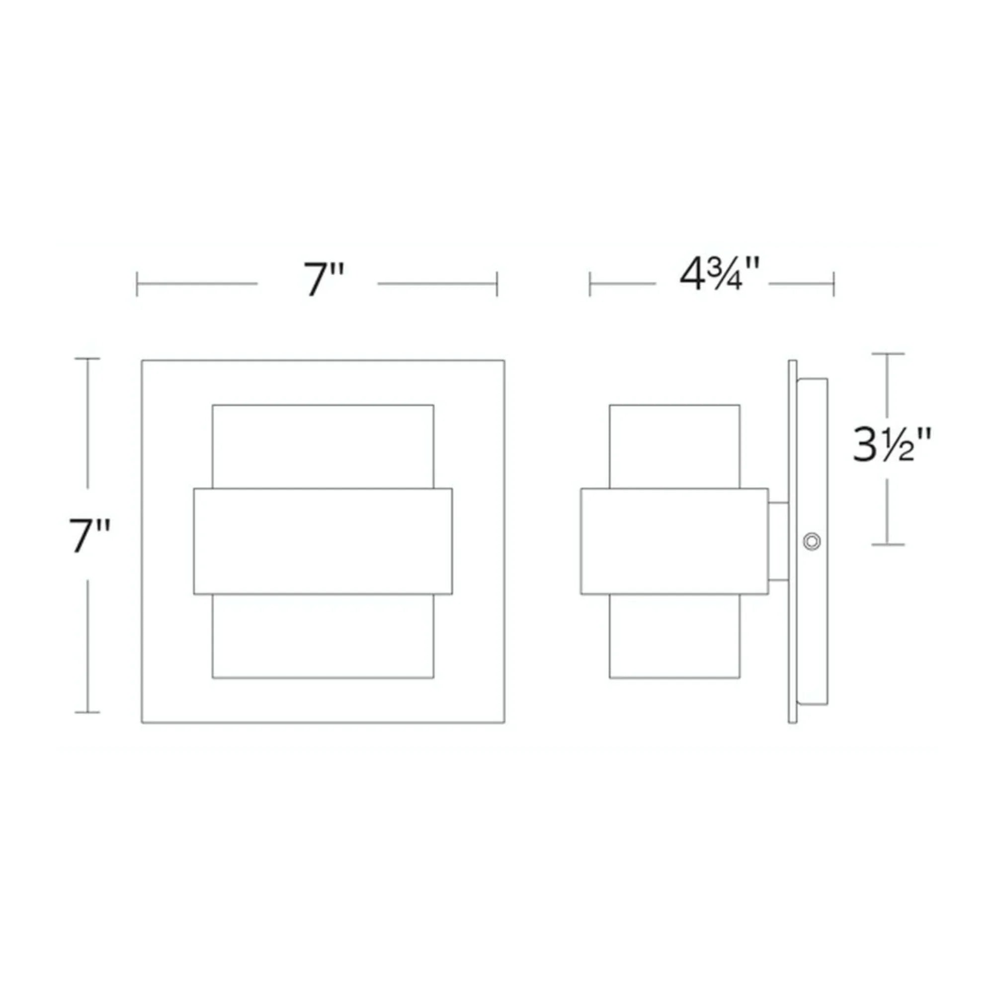 Pandora 7" LED Outdoor Wall Sconce, Oil Rubbed Bronze Finish