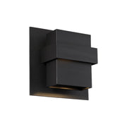 Pandora 9" LED Outdoor Wall Sconce, Black Finish