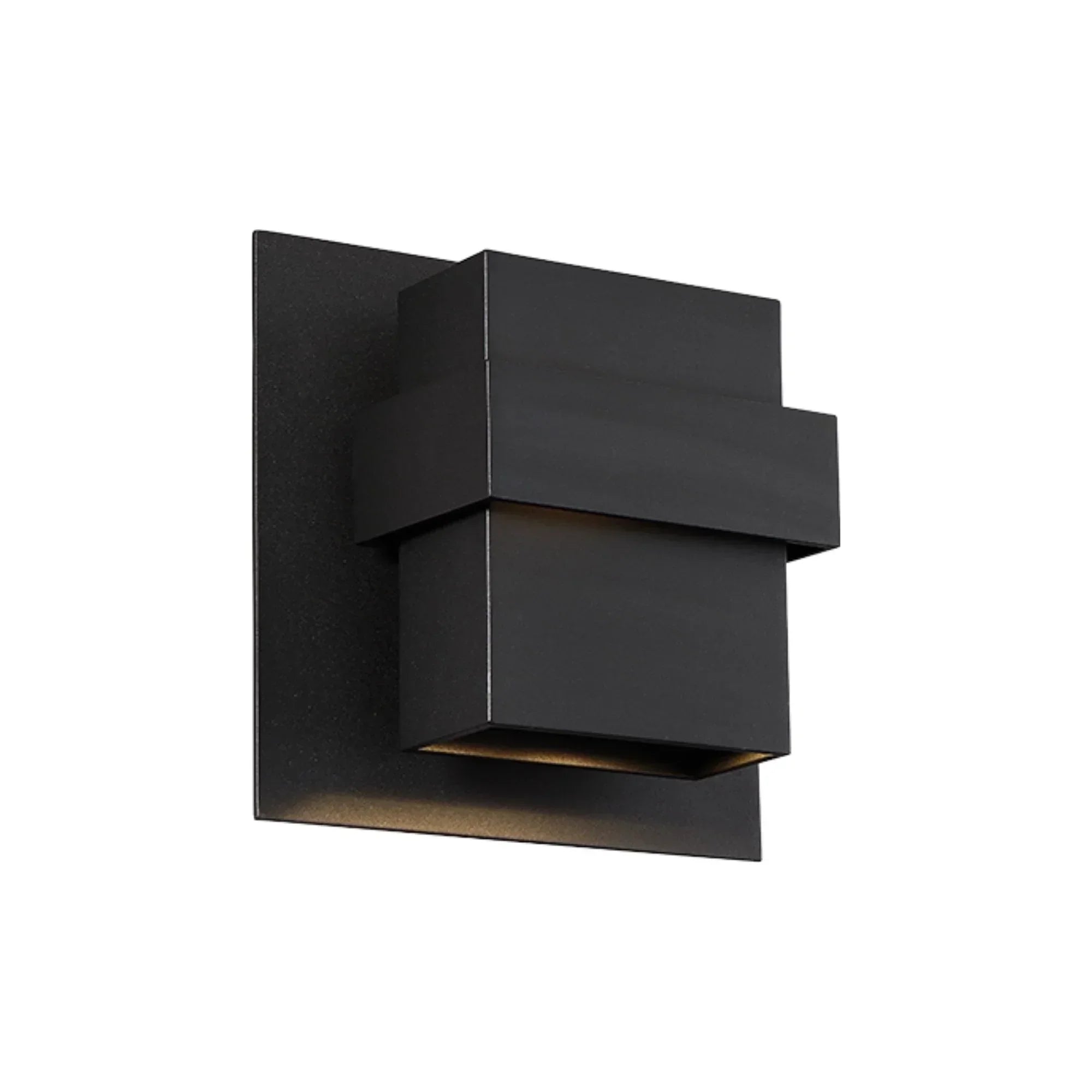 Pandora 9" LED Outdoor Wall Sconce, Black Finish