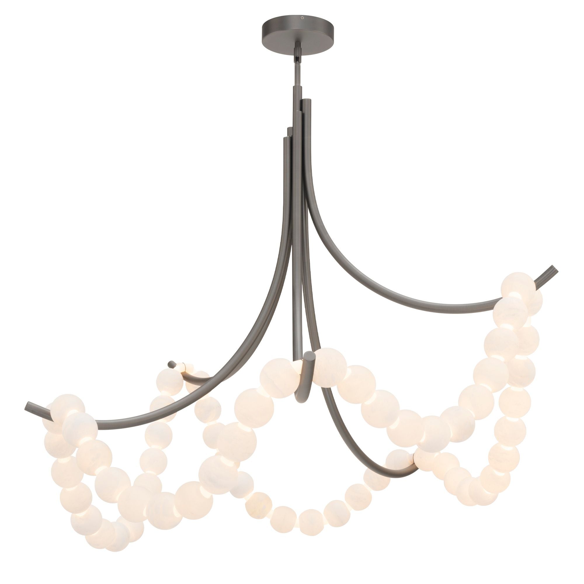 Parel 46" LED Flush Mount, Antique Nickel Finish