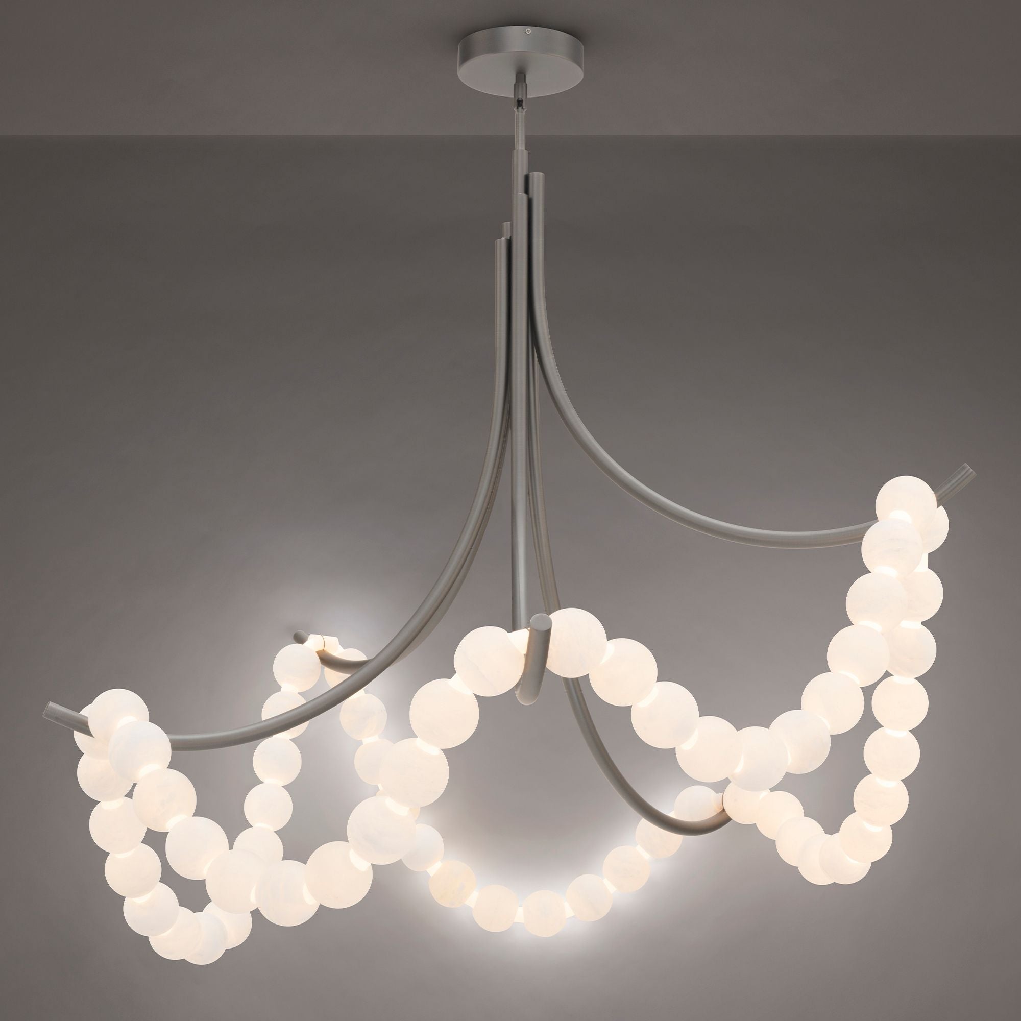 Parel 46" LED Flush Mount, Antique Nickel Finish