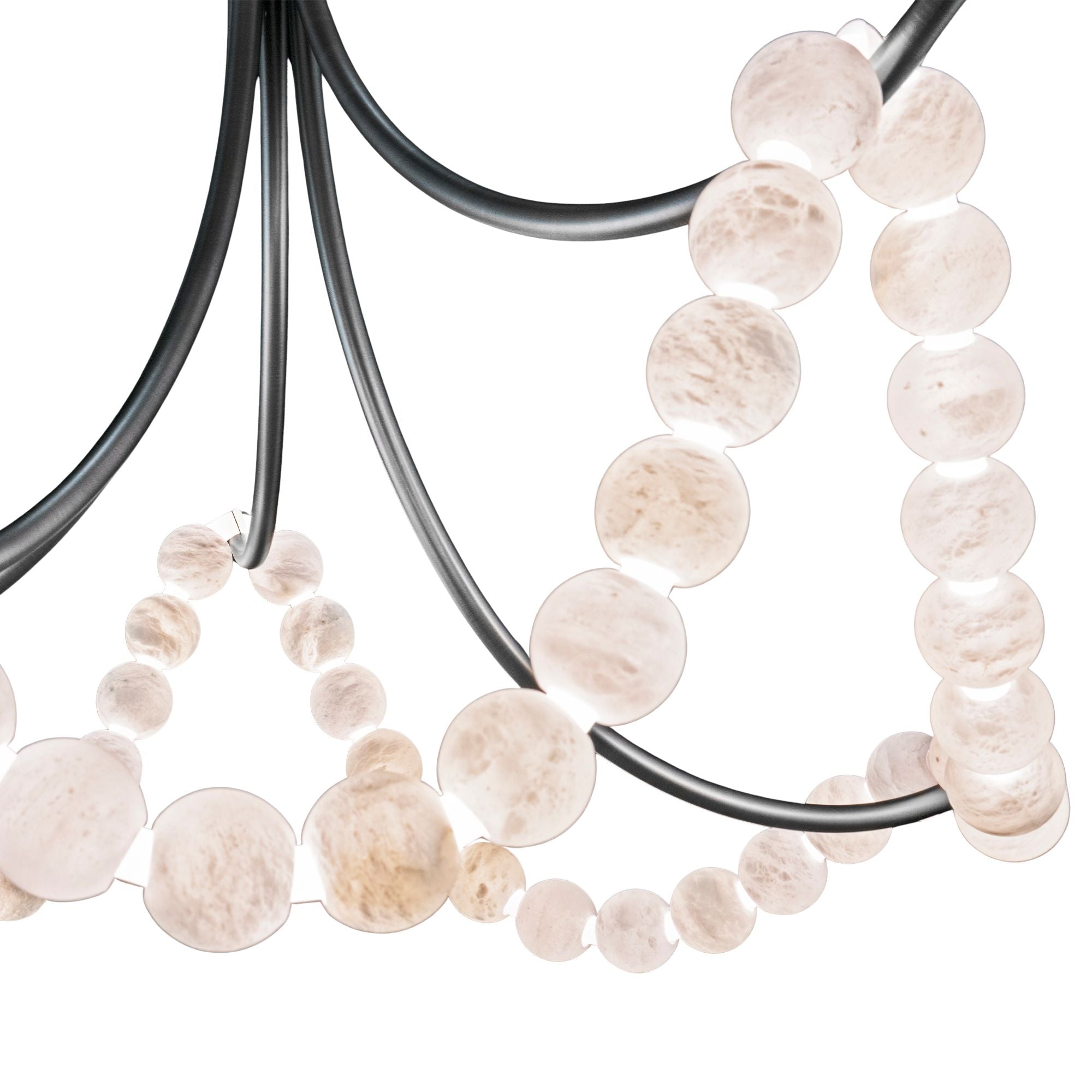 Parel 46" LED Flush Mount, Antique Nickel Finish