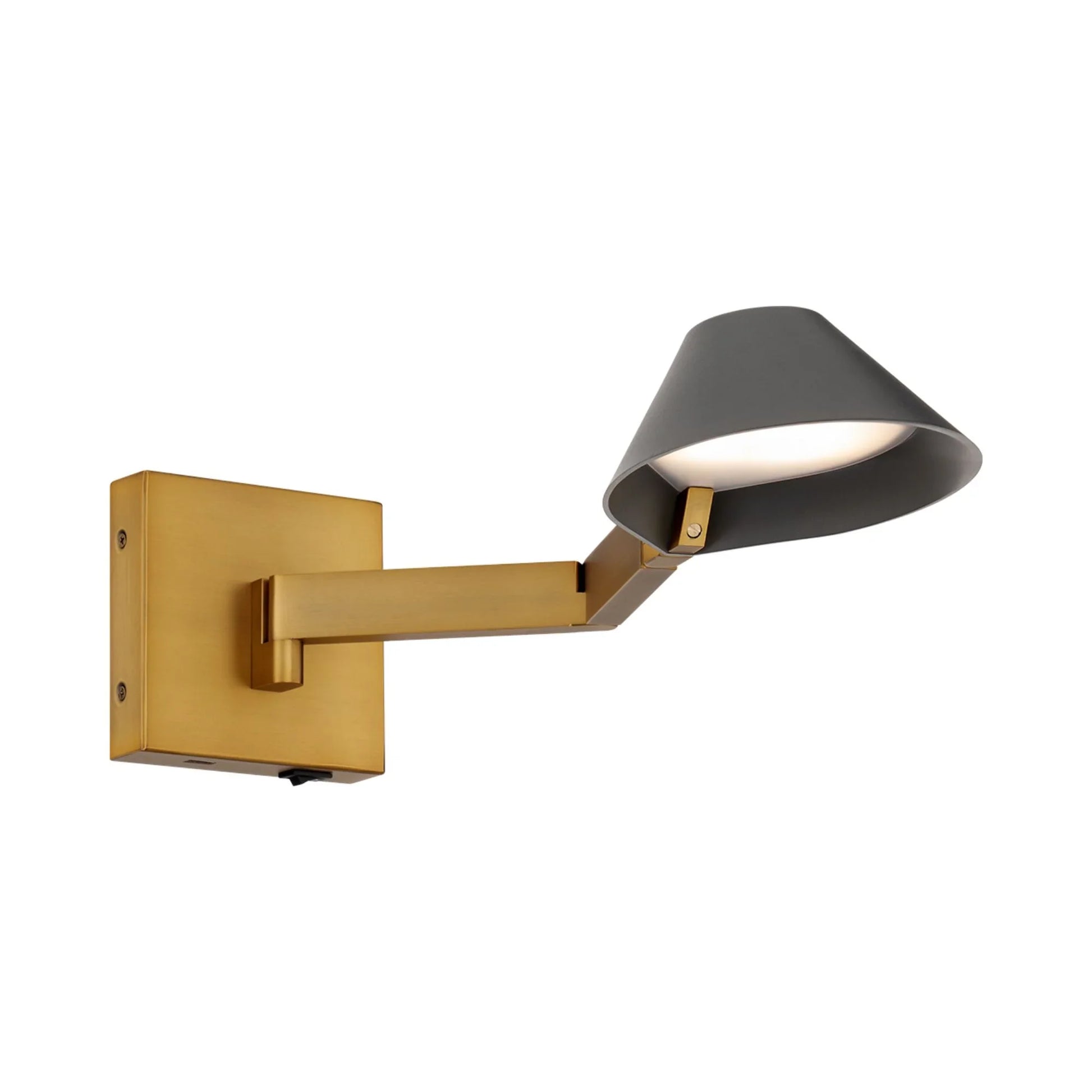 Modern Forms - Pavilion 22" LED Task Light, Black & Aged Brass Finish | Bees Lighting