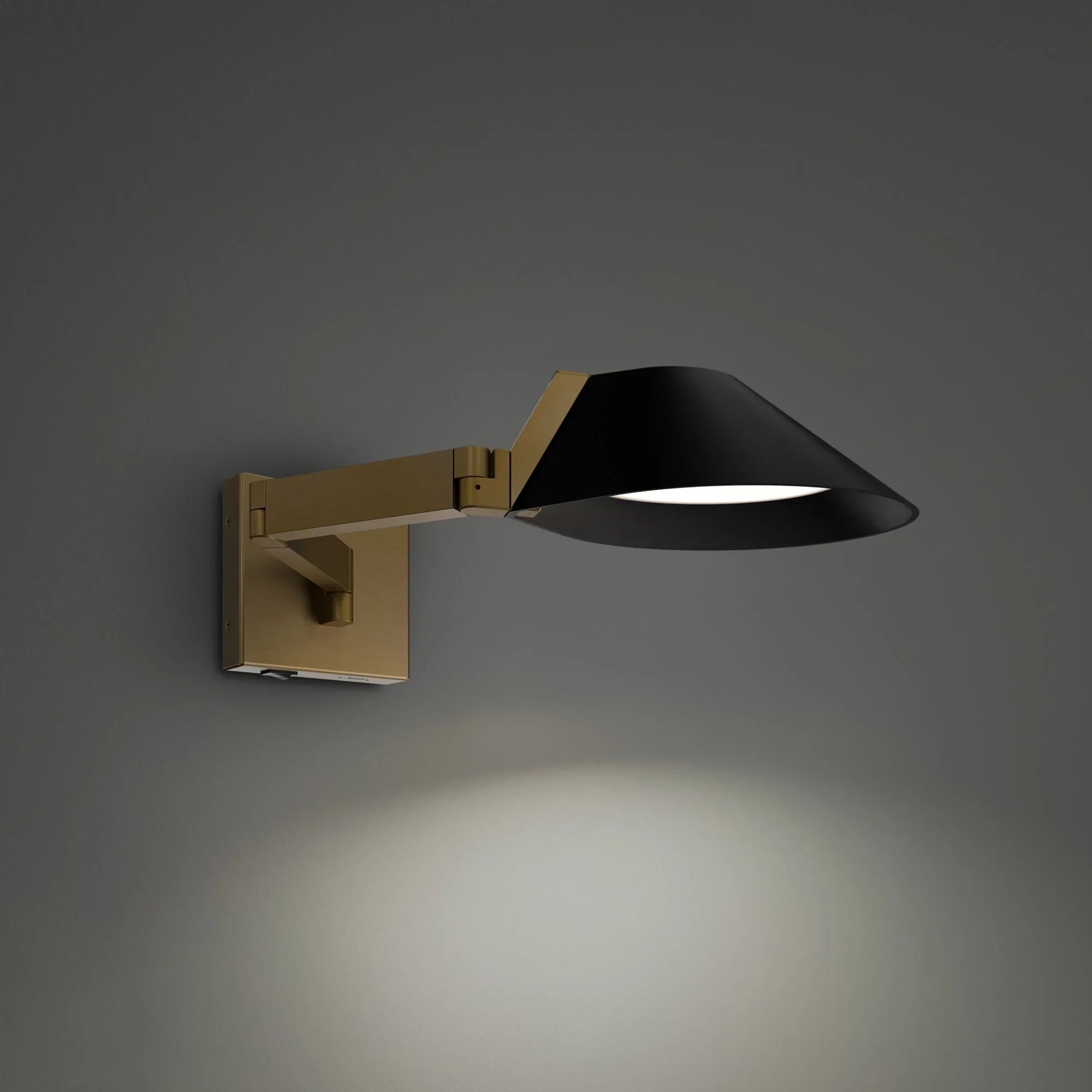Modern Forms - Pavilion 22" LED Task Light, Black & Aged Brass Finish | Bees Lighting
