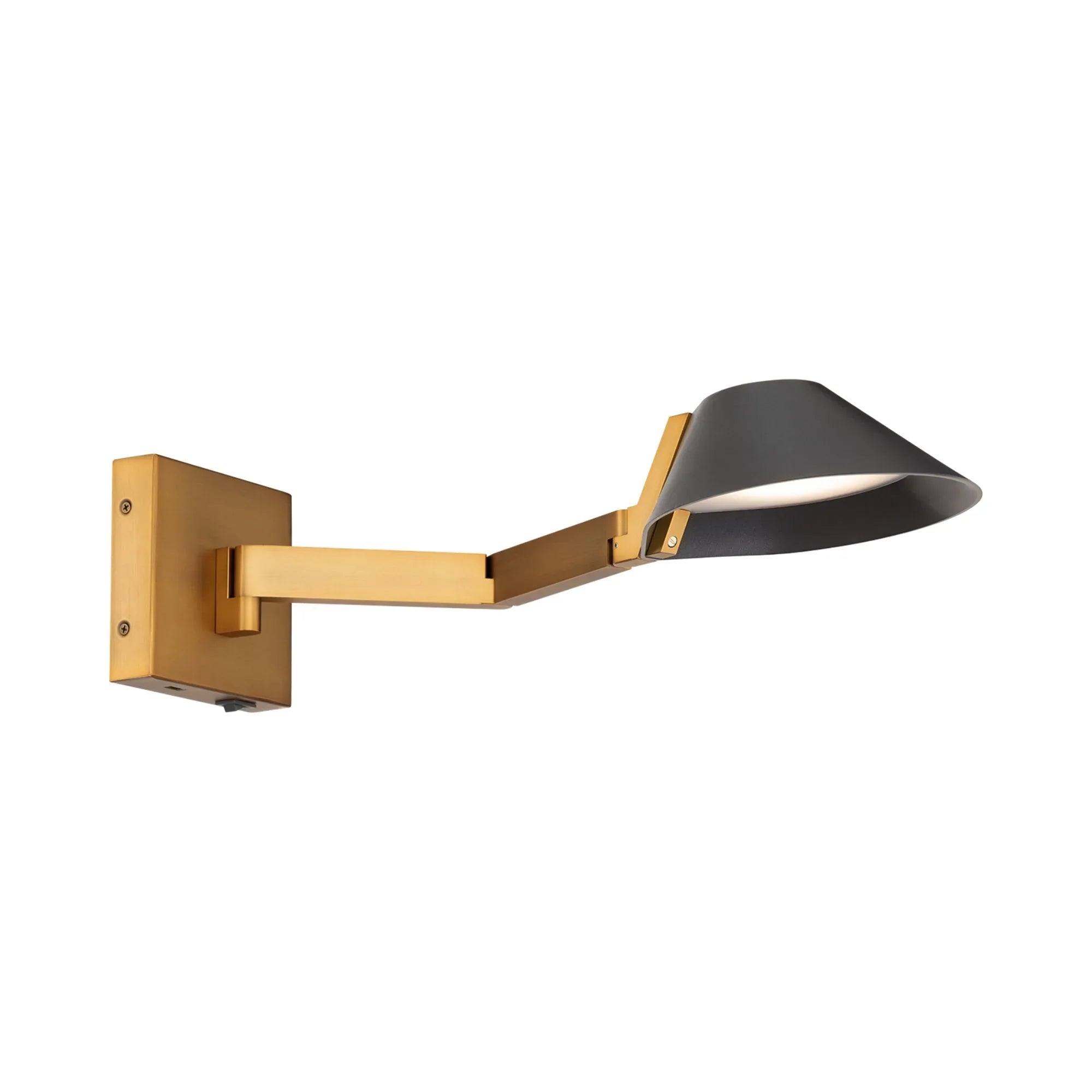 Modern Forms - Pavilion 22" LED Task Light, Black & Aged Brass Finish | Bees Lighting