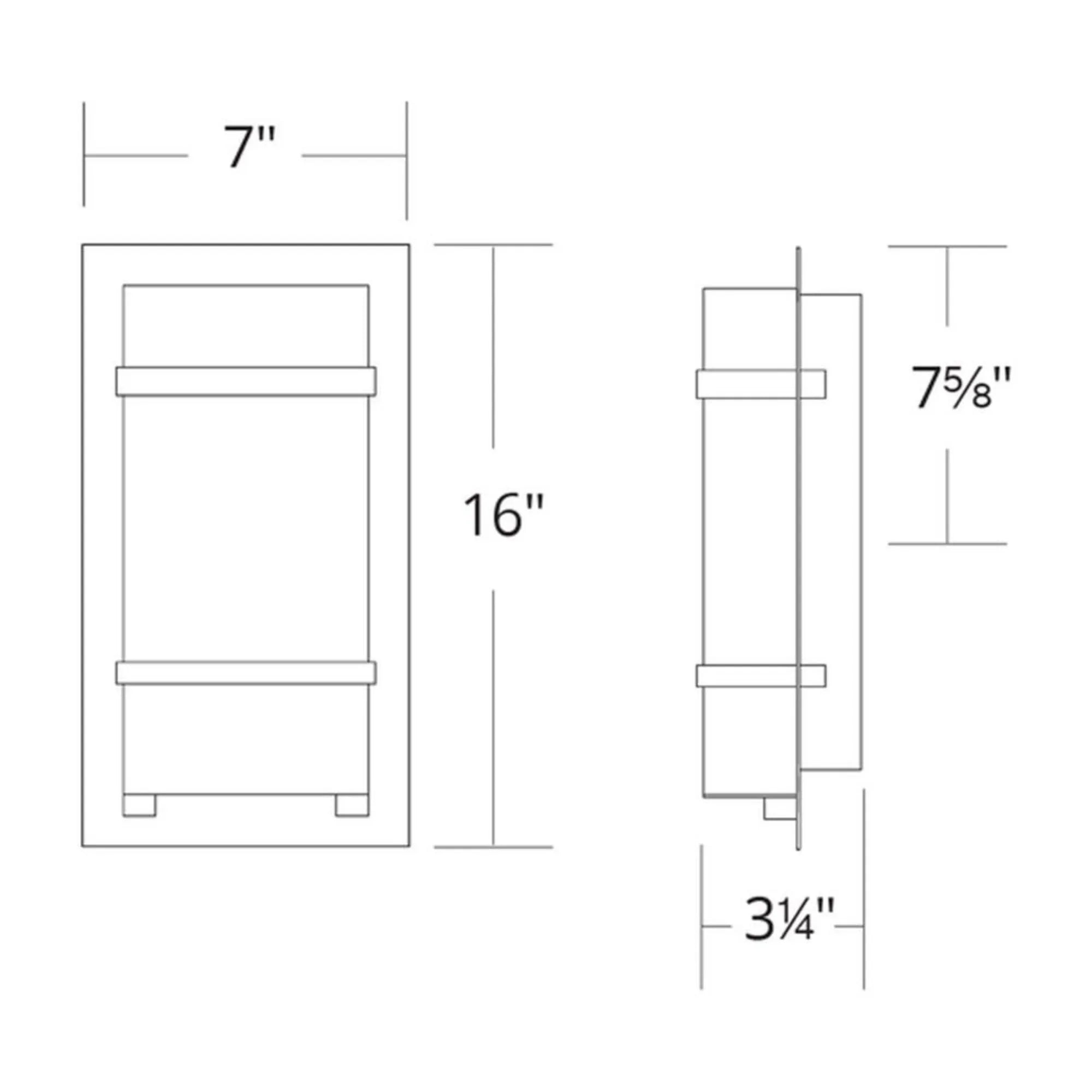 Phantom 16" LED Outdoor Wall Sconce, Bronze Finish