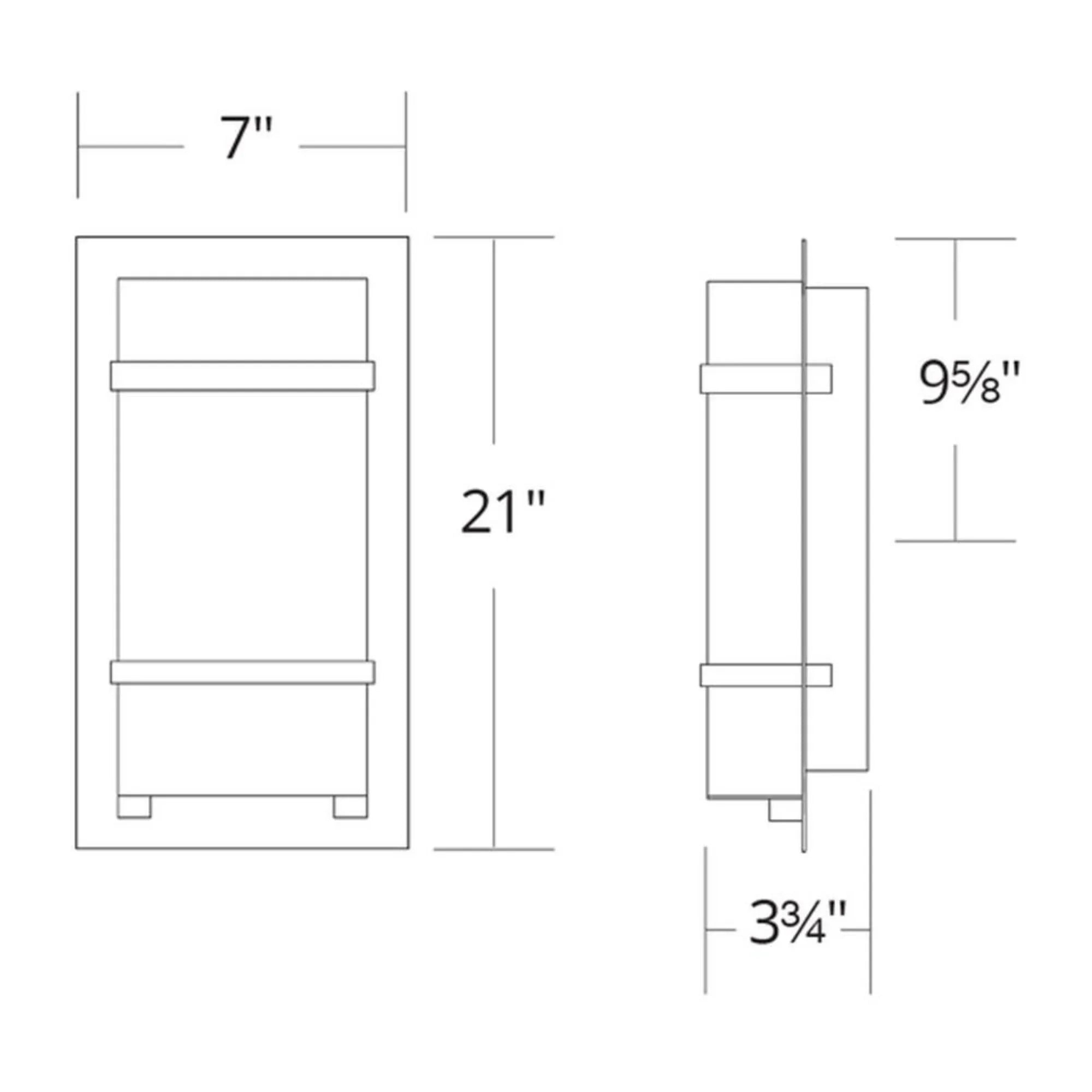 Phantom 21" LED Outdoor Wall Sconce, Bronze Finish
