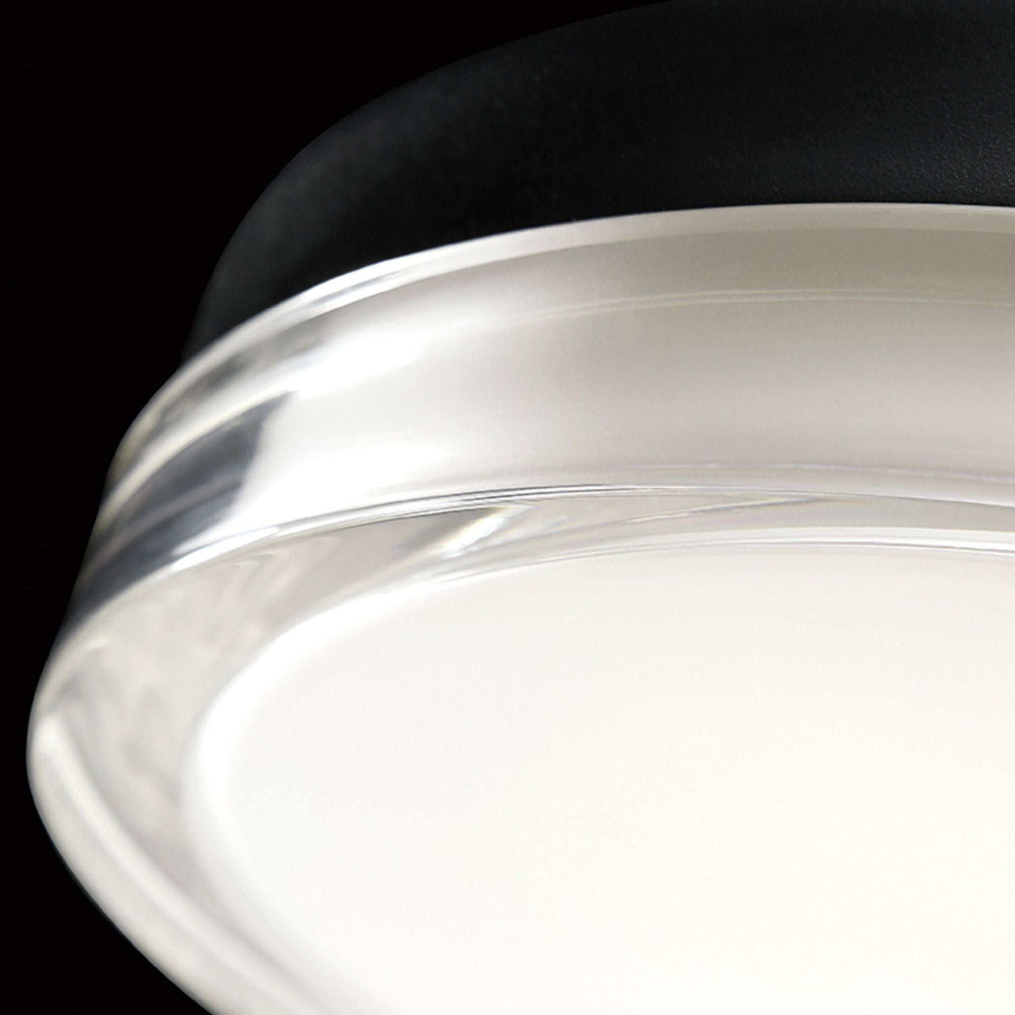 Pi 12" LED Outdoor Flush Mount, 3000K, Black Finish