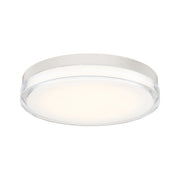 Pi 15" LED Outdoor Flush Mount, 3000K, Stainless Steel Finish
