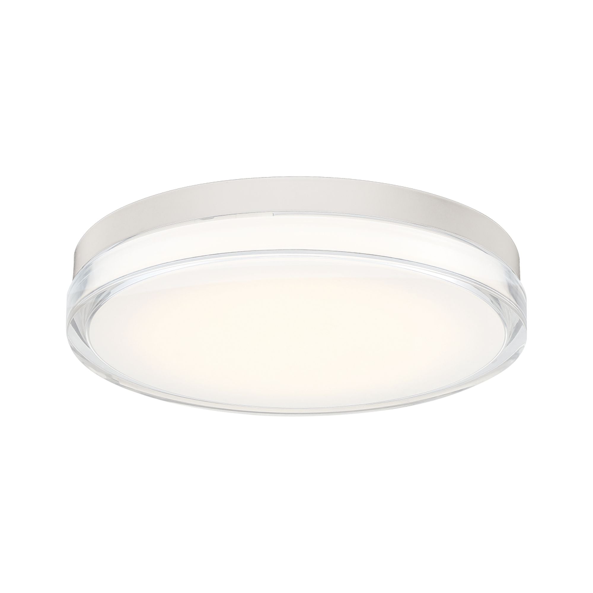 Pi 15" LED Outdoor Flush Mount, 3000K, Stainless Steel Finish
