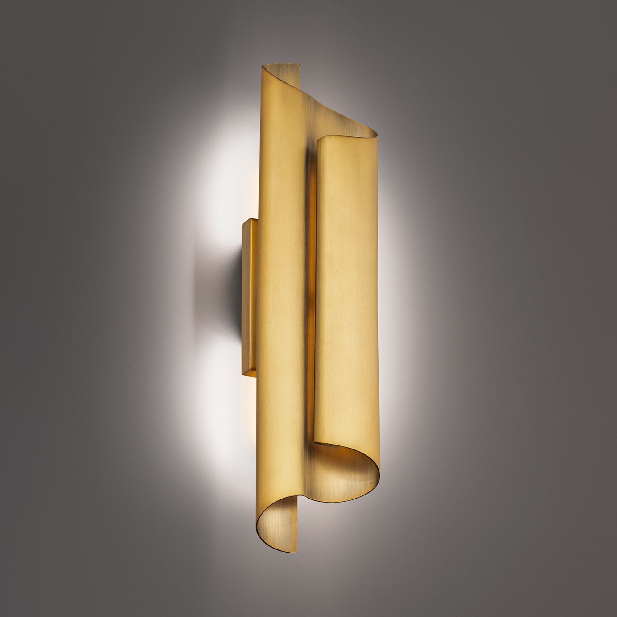 Pirouette 24" LED Wall Sconce, 3000K, Aged Brass Finish