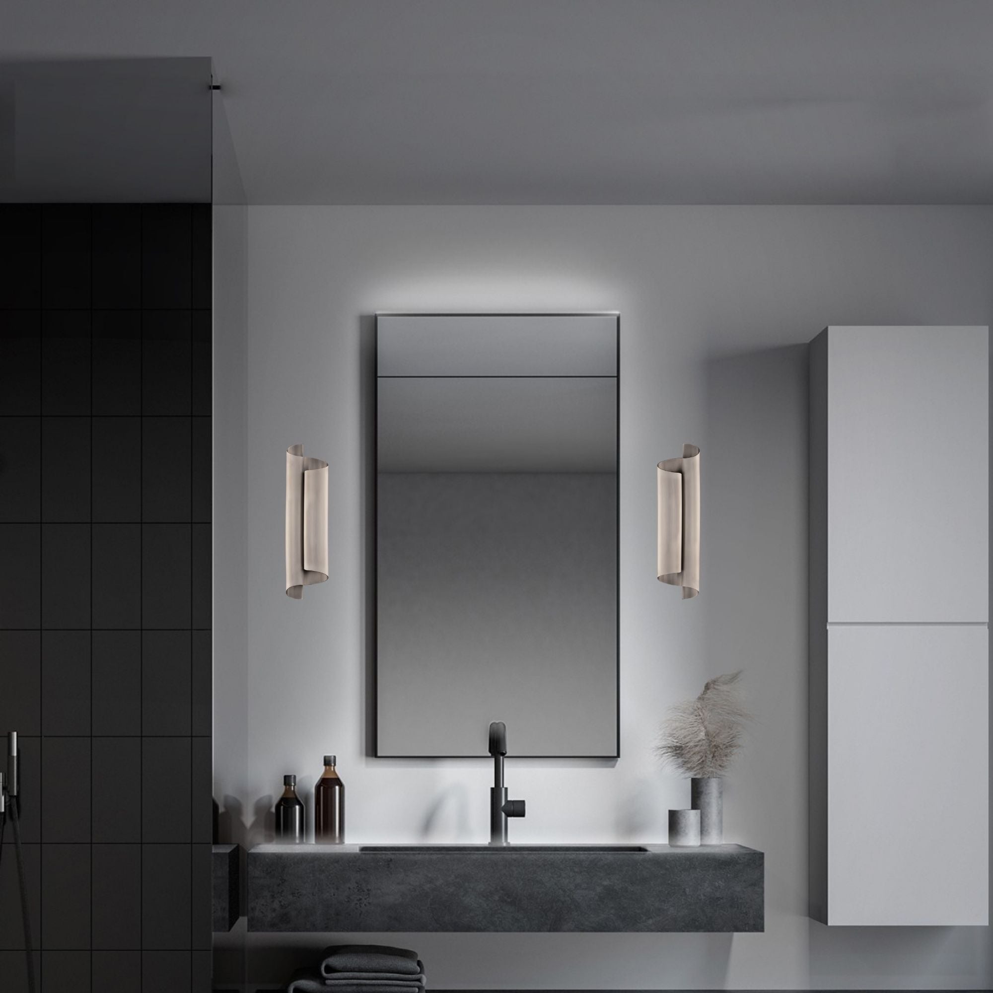 Pirouette 24" LED Wall Sconce, 3000K, Brushed Nickel Finish