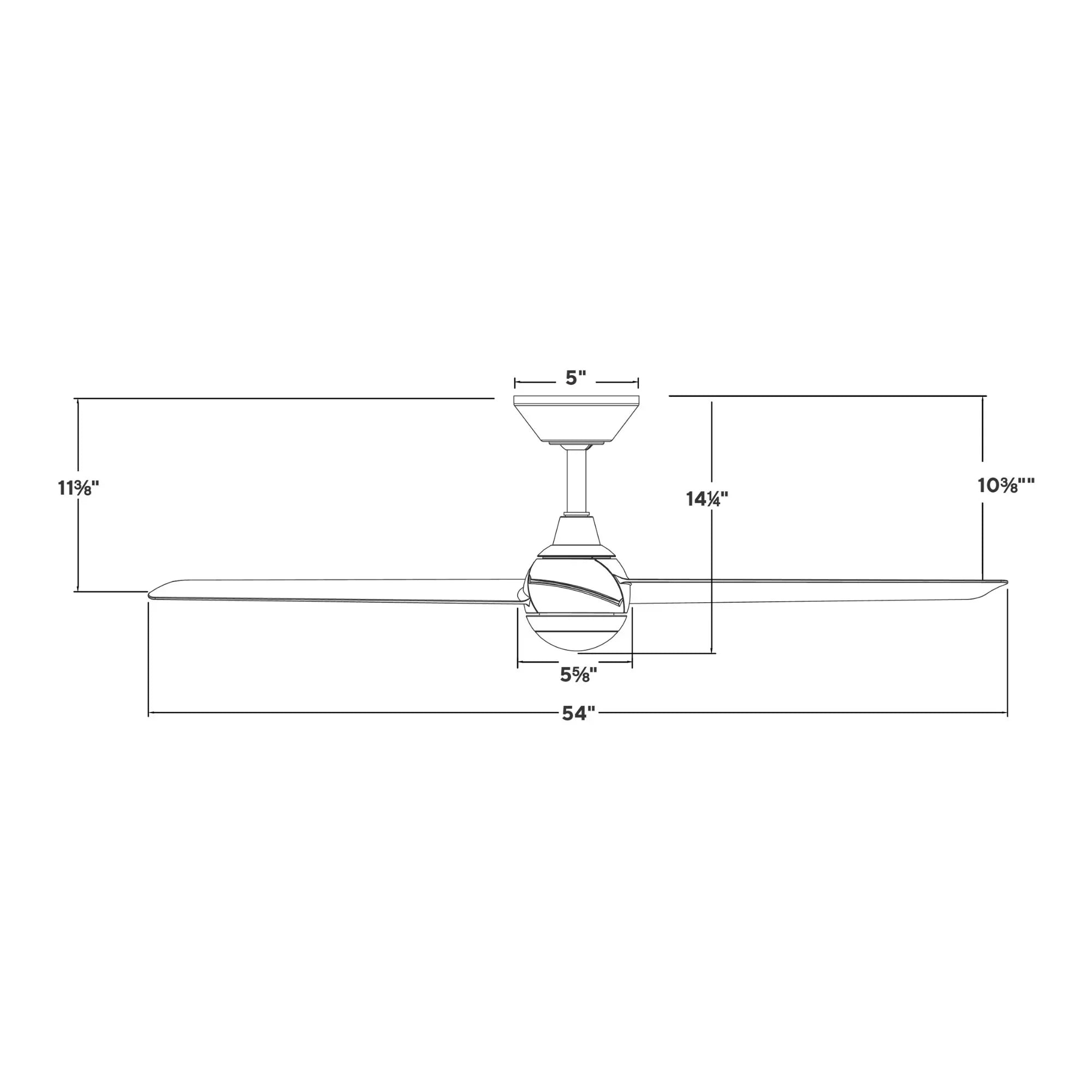 Pisces 54" LED Smart Ceiling Fan with Alabaster Glass, Matte White