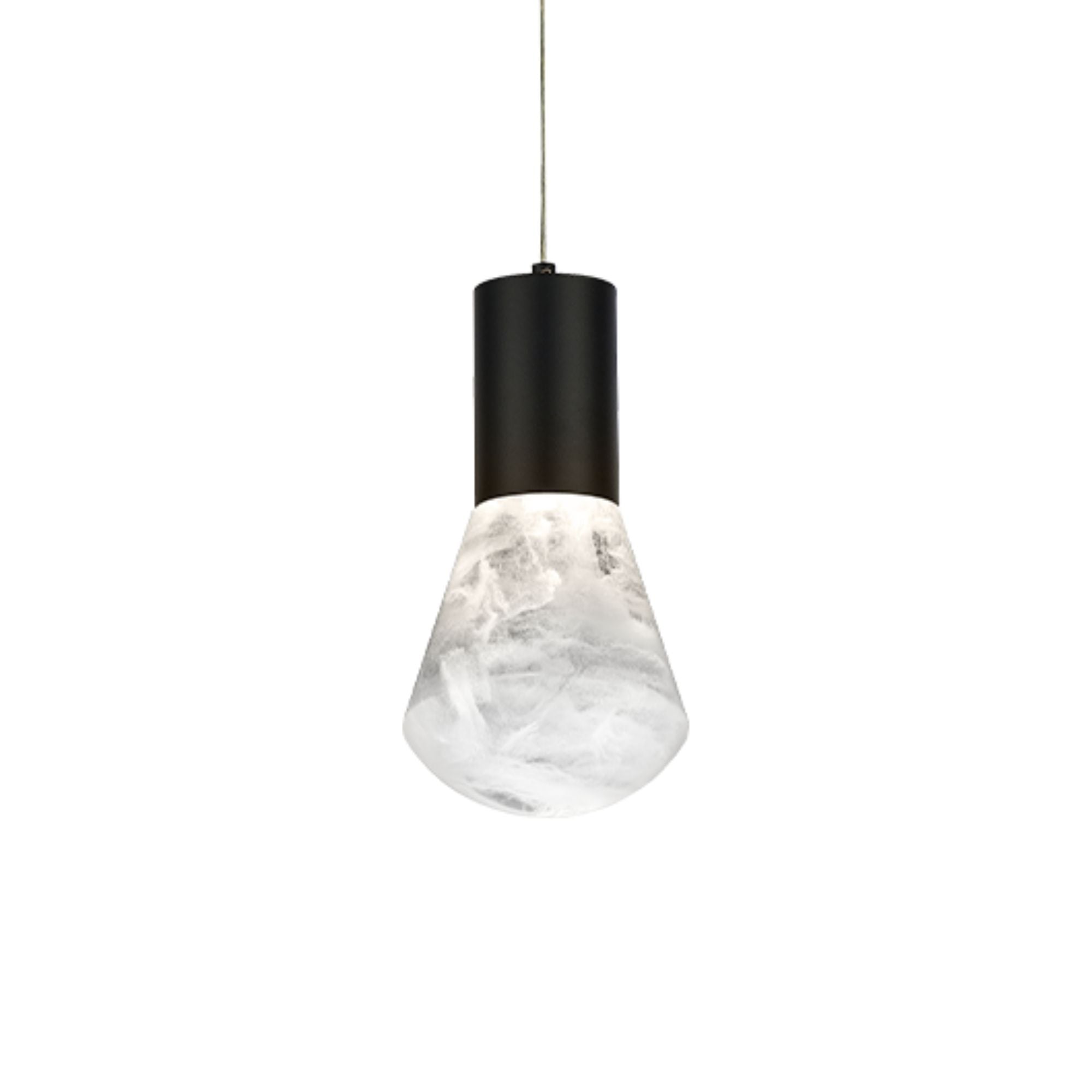 Plum 6" LED Mini Pendant, Black Finish