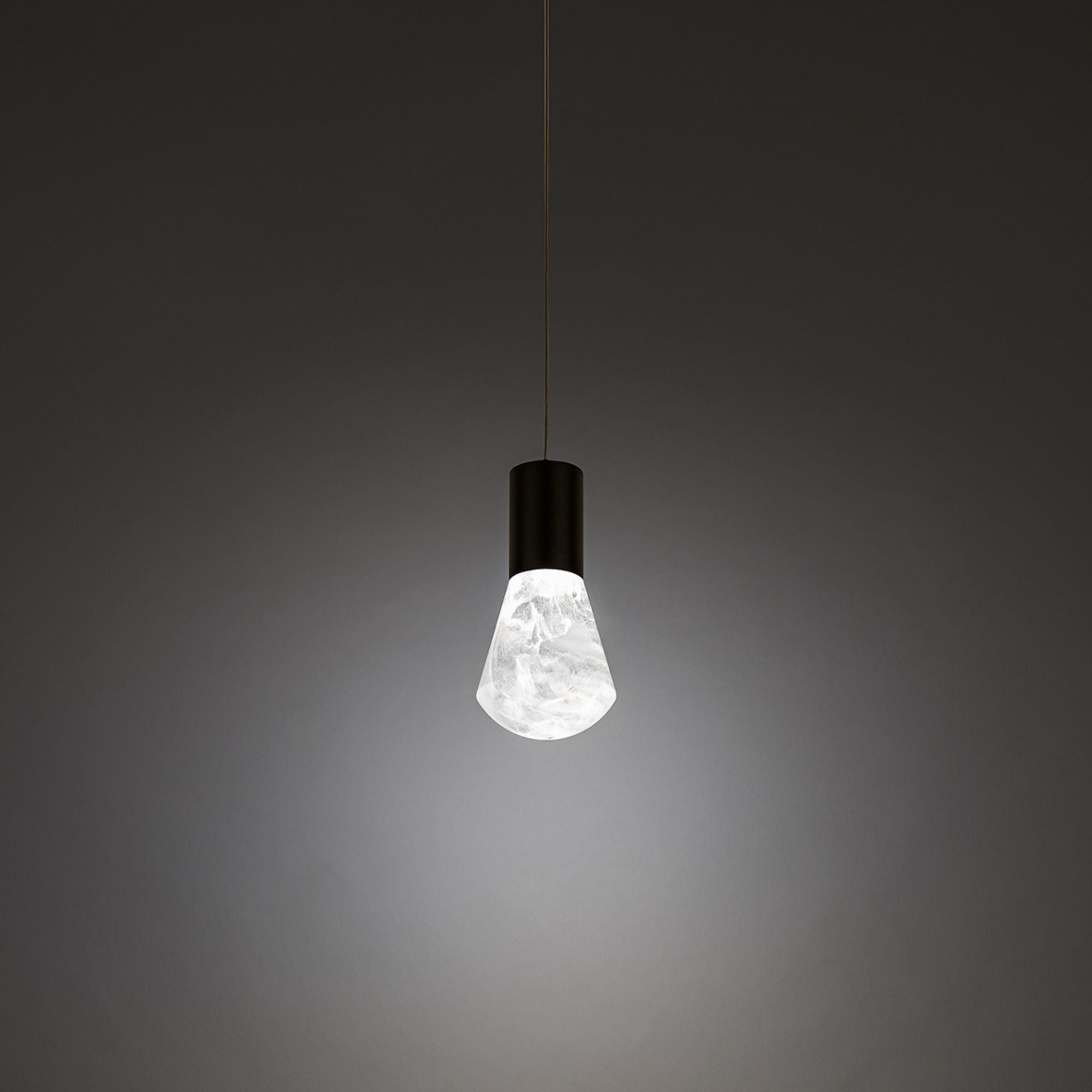 Plum 6" LED Mini Pendant, Black Finish