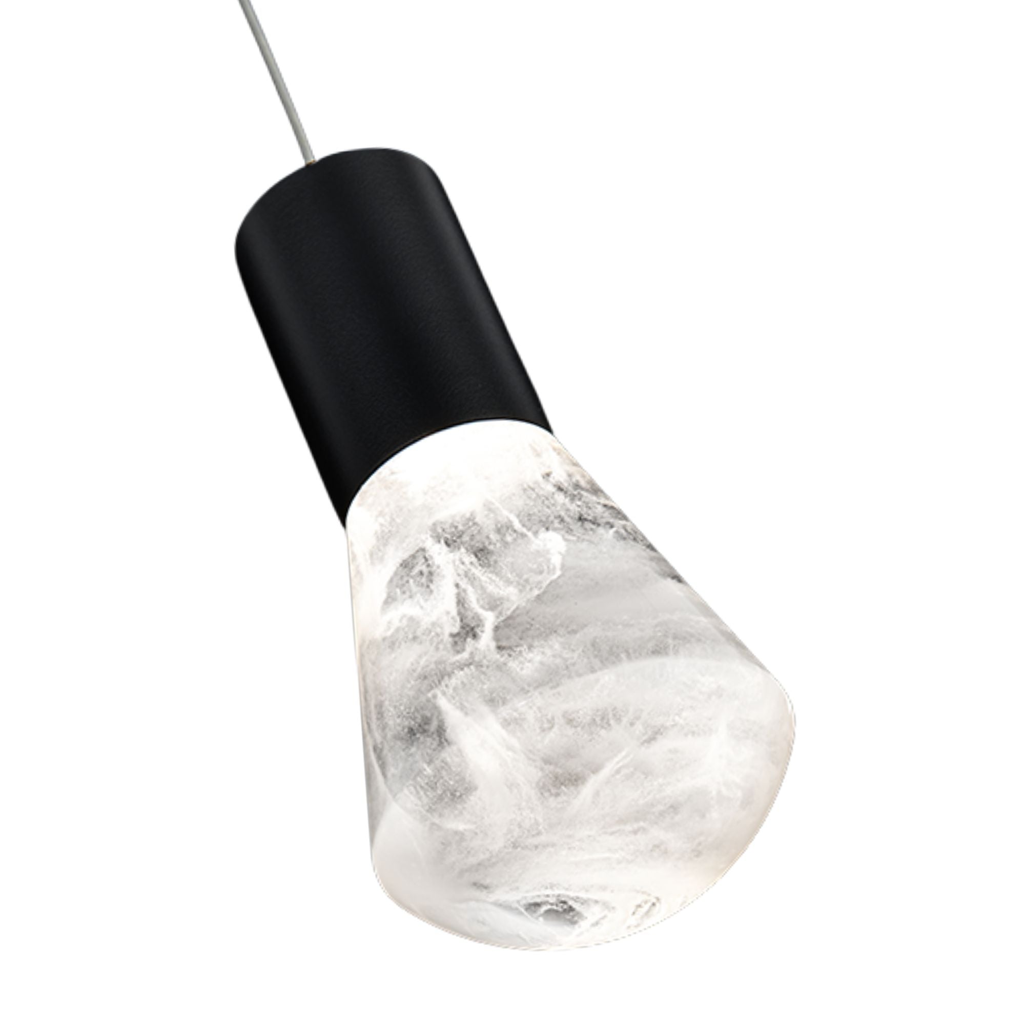Plum 6" LED Mini Pendant, Black Finish