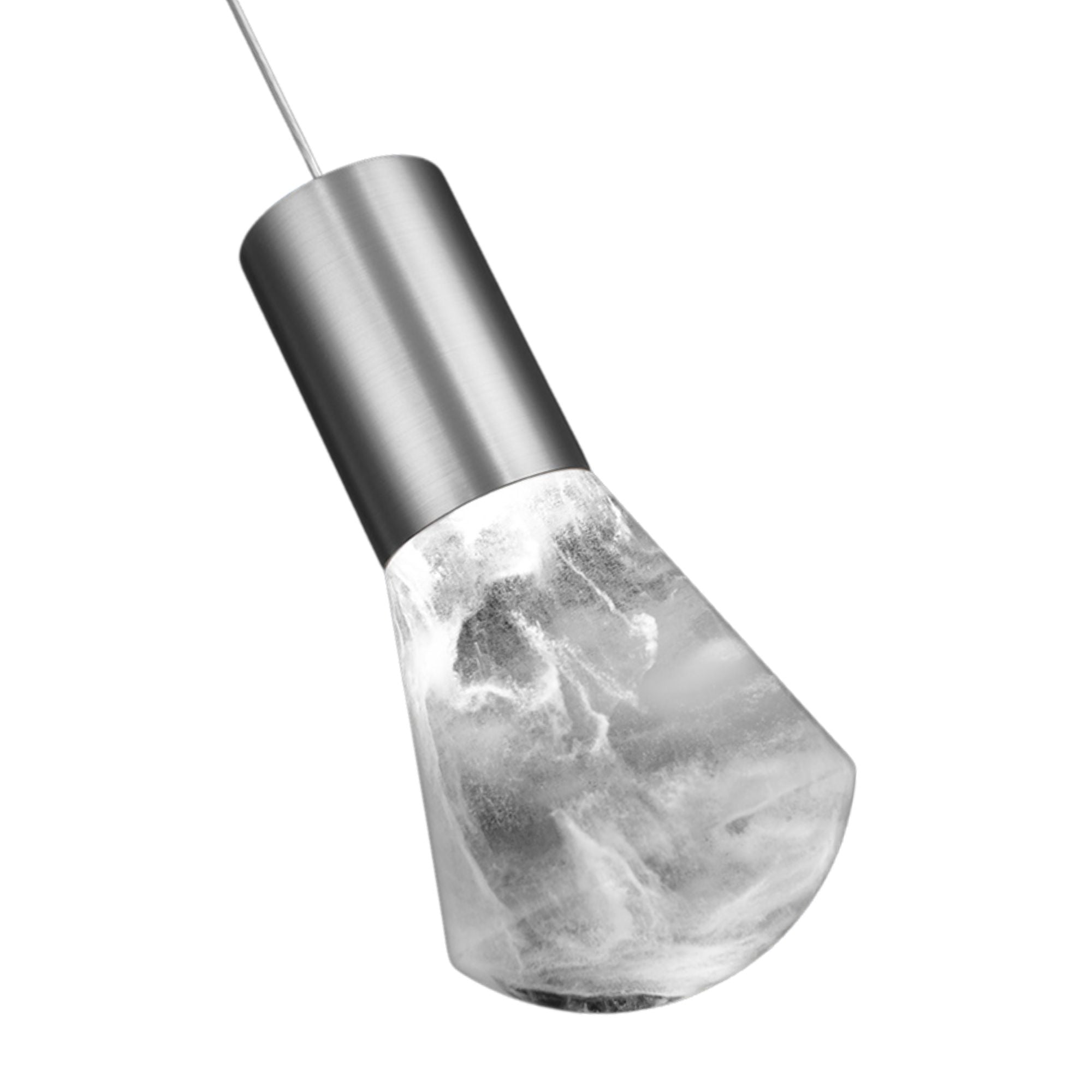 Plum 6" LED Mini Pendant, Satin Nickel Finish