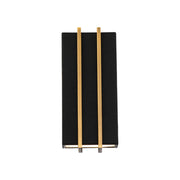 Poet 12" LED Wall Sconce, Black & Aged Brass Finish
