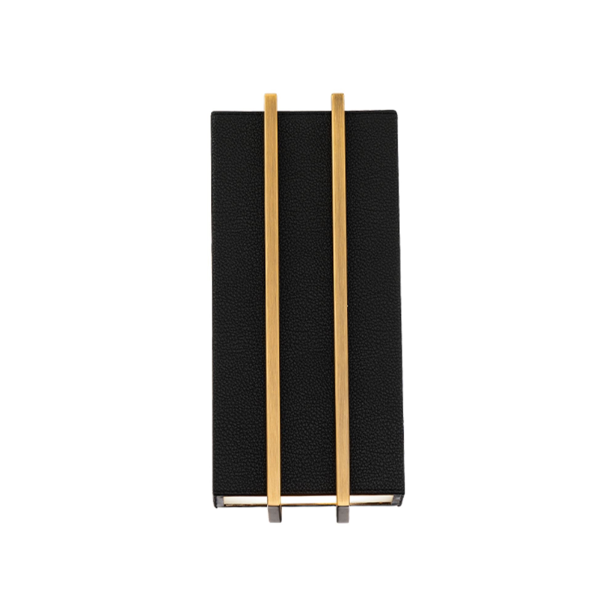 Poet 12" LED Wall Sconce, Black & Aged Brass Finish