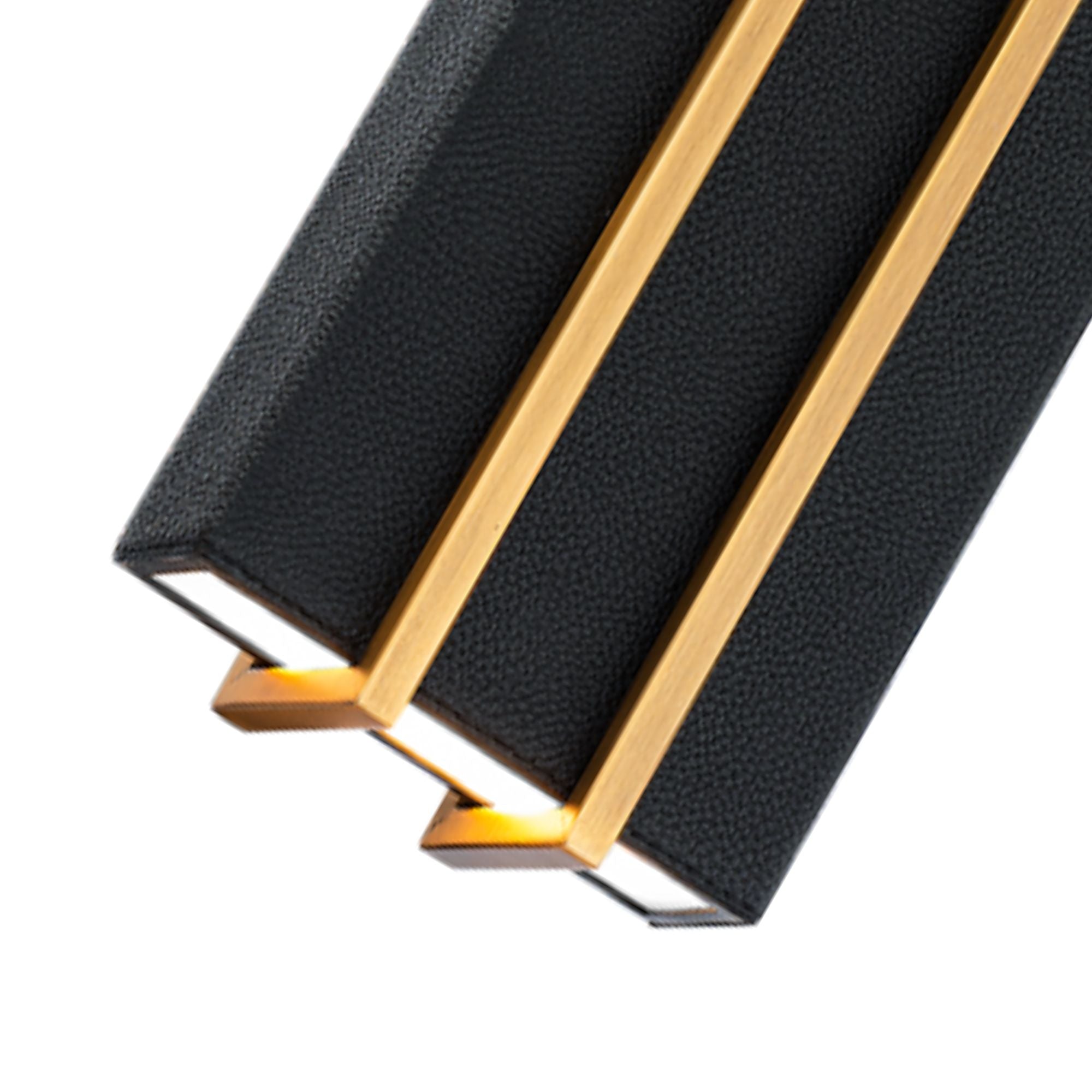 Poet 12" LED Wall Sconce, Black & Aged Brass Finish