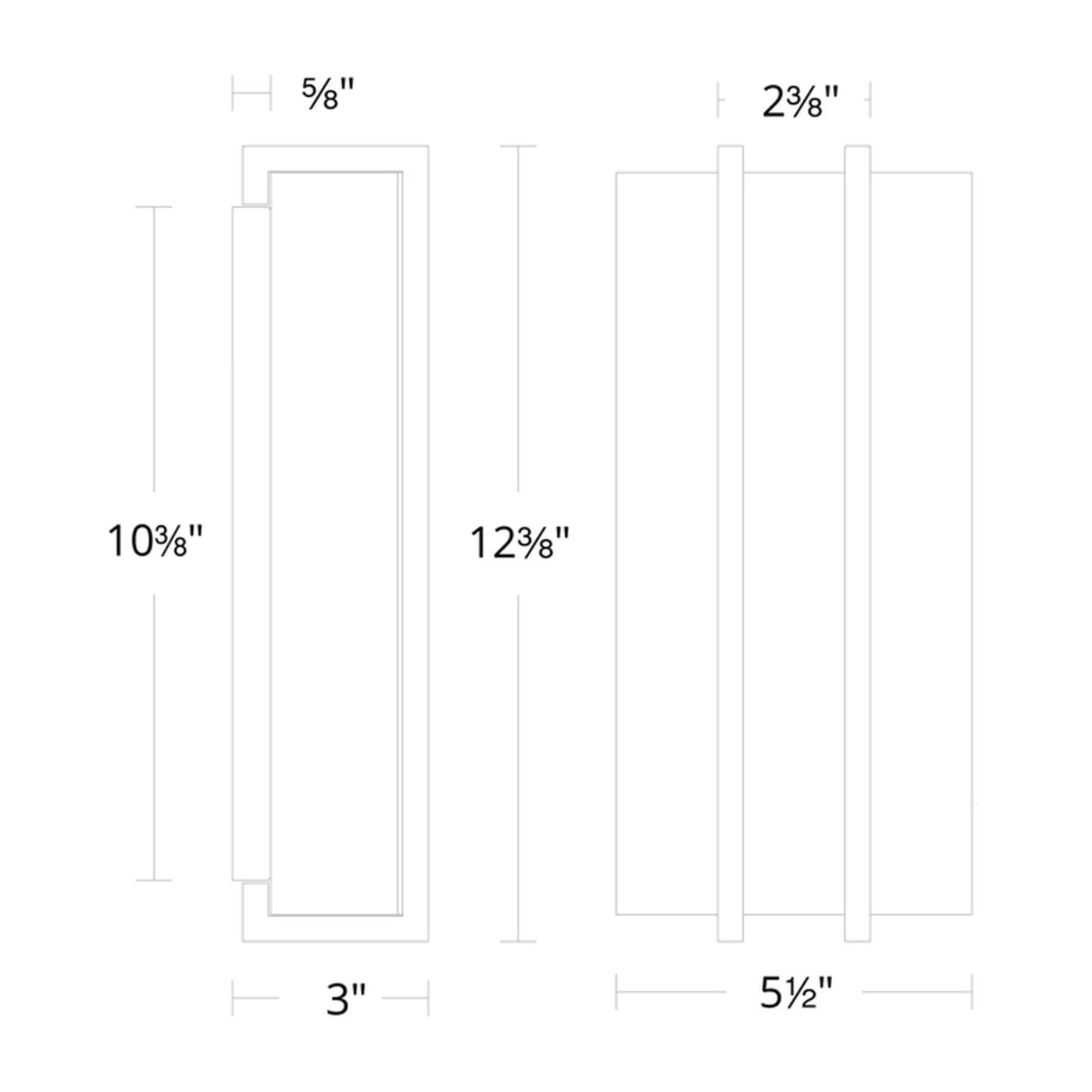 Poet 12" LED Wall Sconce, Black & Aged Brass Finish