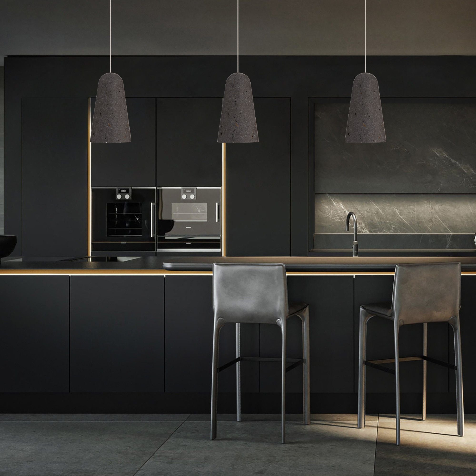 Pompeii 11" LED Pendant Light, Selectable CCT, Black Finish