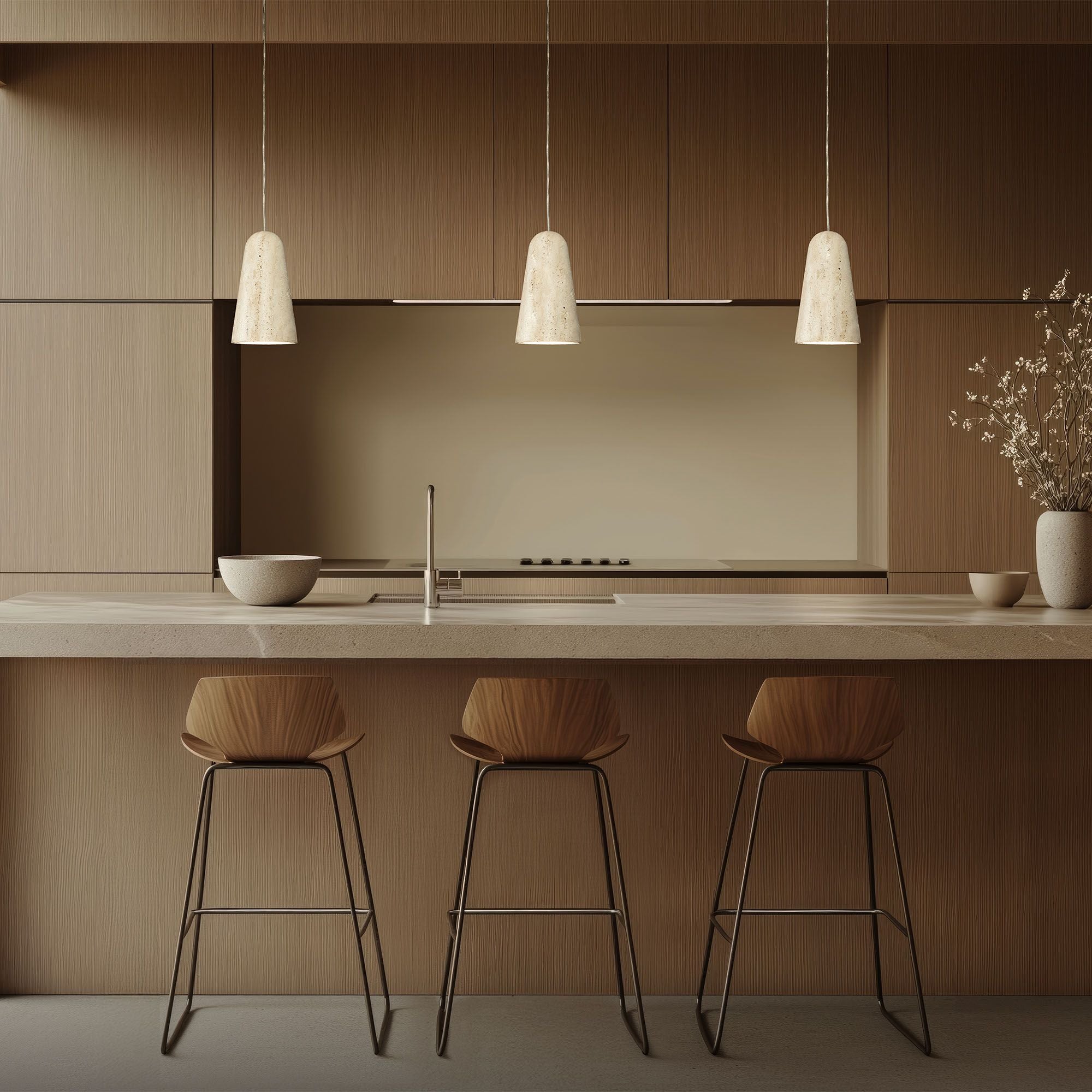 Pompeii 11" LED Pendant Light, Selectable CCT, Aged Brass Finish