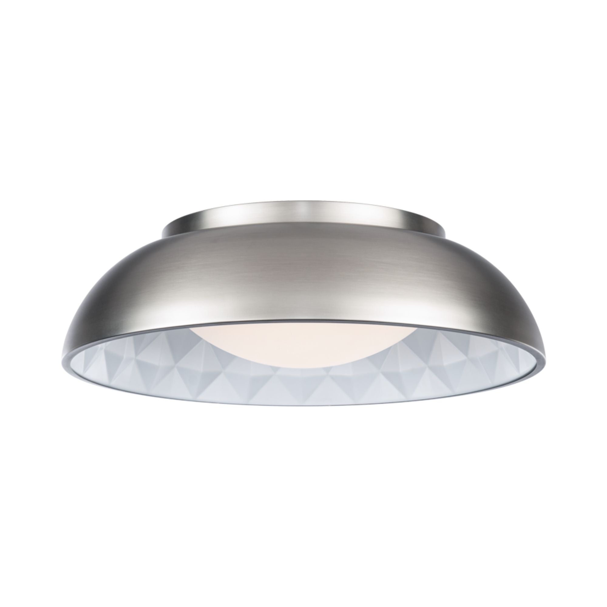 Prisma 18" LED Flush Mount, Brushed Nickel Finish