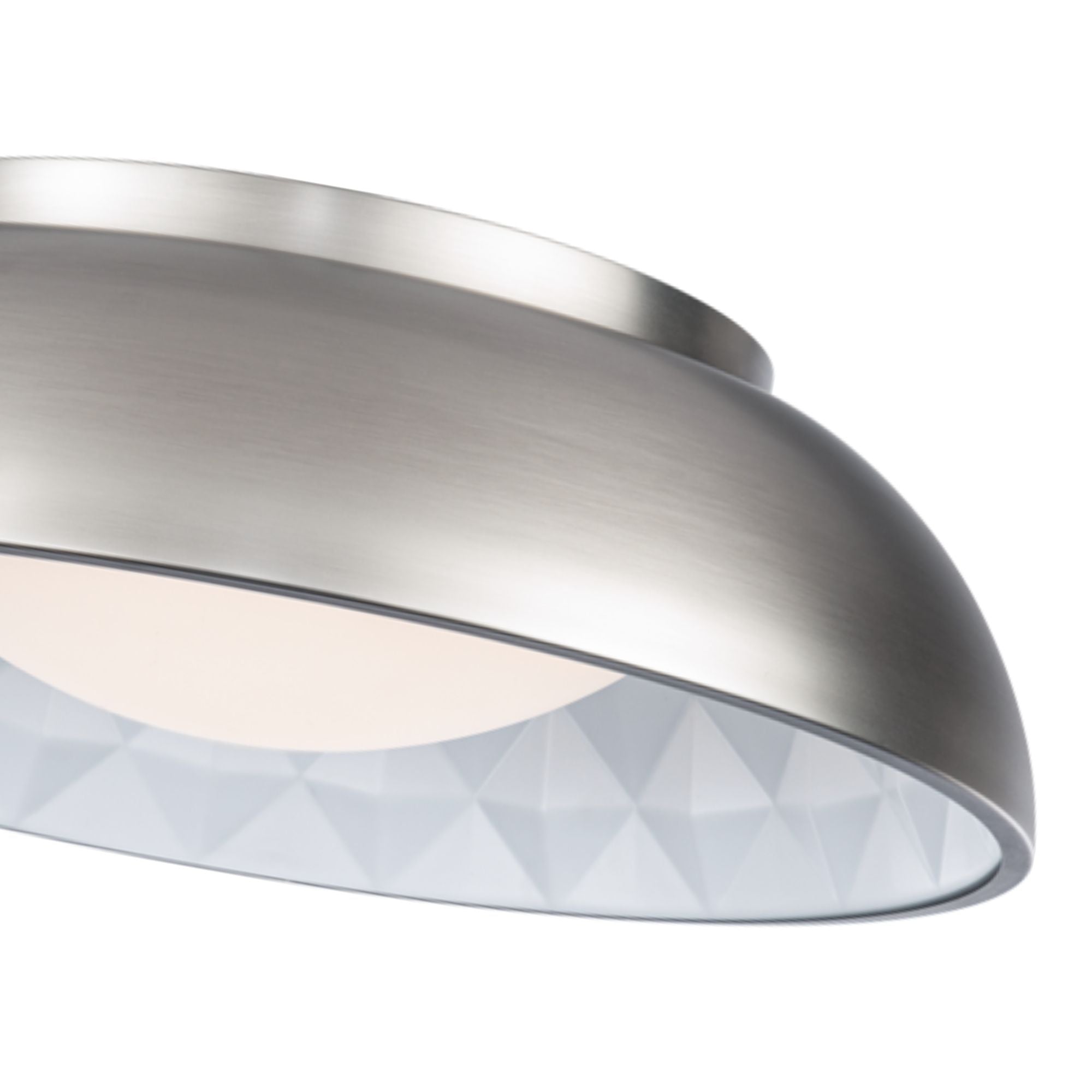 Prisma 18" LED Flush Mount, Brushed Nickel Finish
