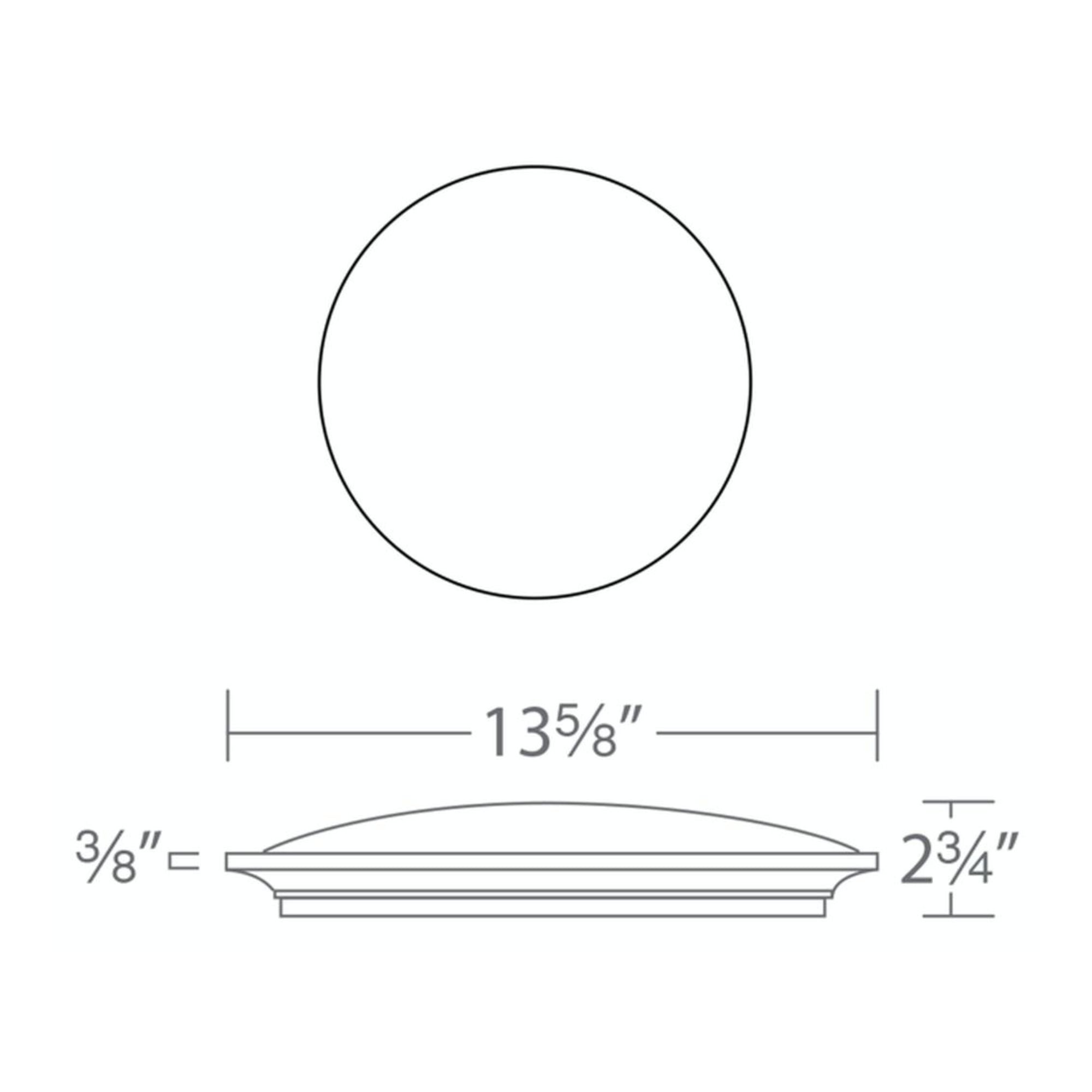 Puck 14" LED Flush Mount, Brushed Nickel Finish