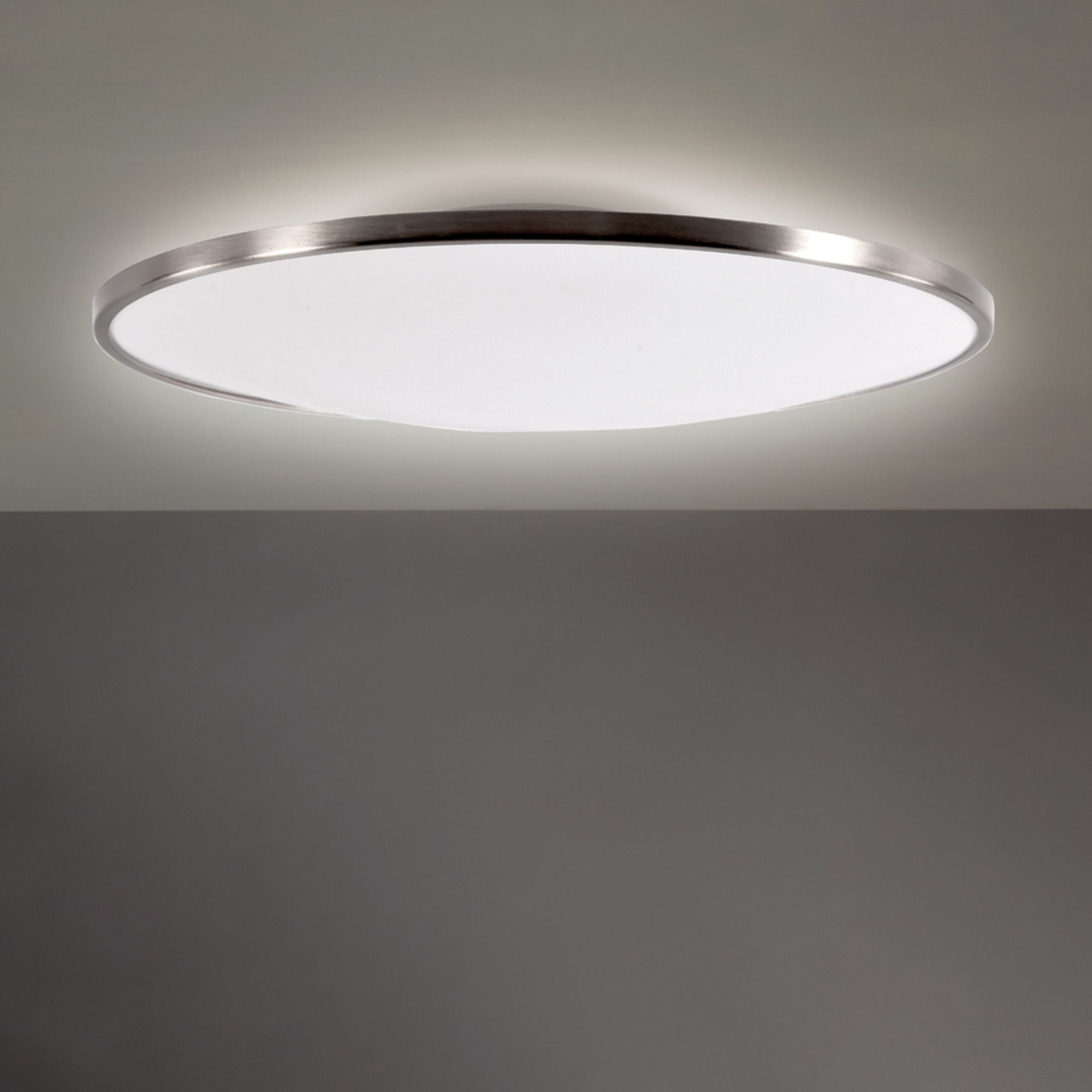 Puck 16" LED Flush Mount, Brushed Nickel Finish