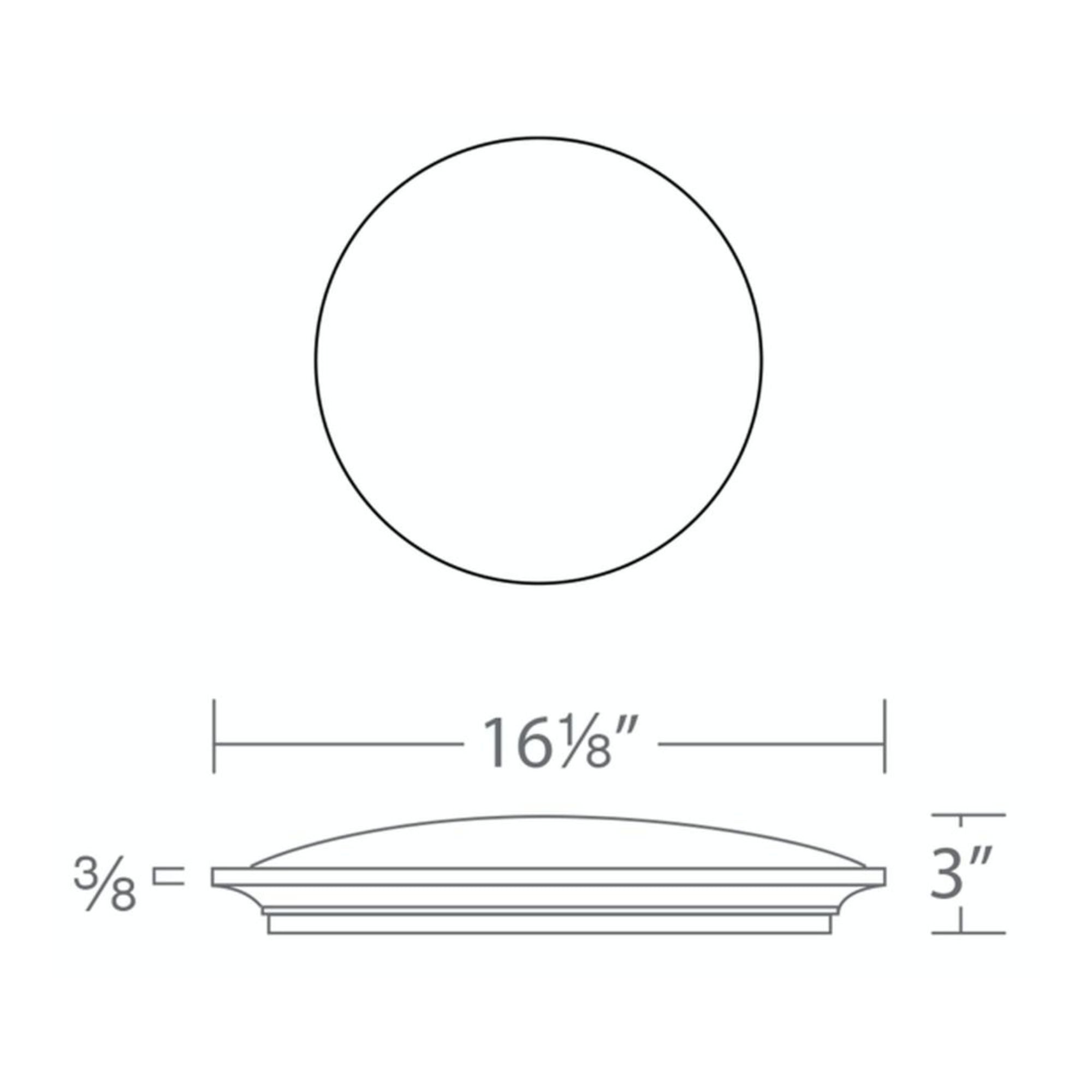 Puck 16" LED Flush Mount, Brushed Nickel Finish