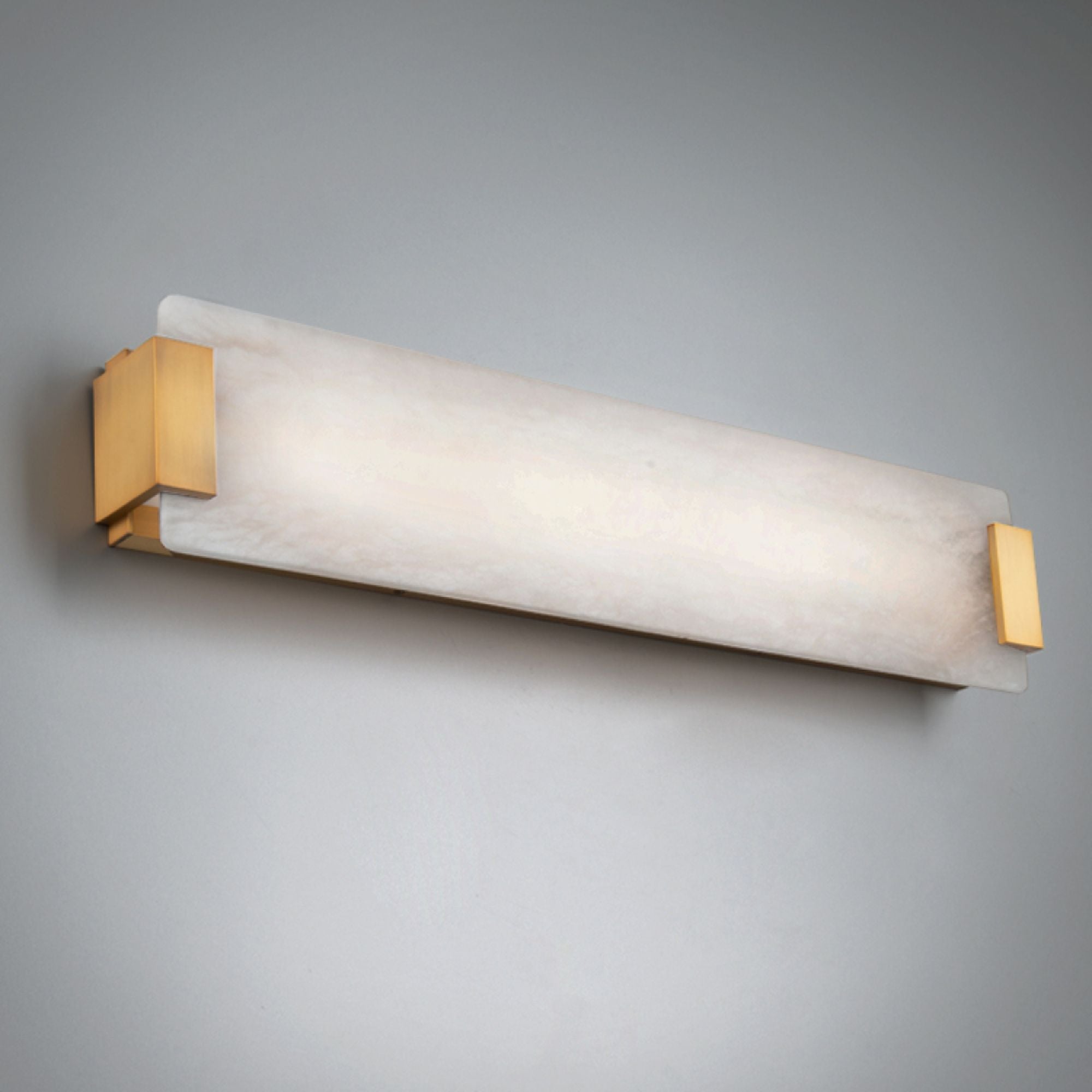 Quarry 28" LED Bath & Vanity Light, Aged Brass Finish