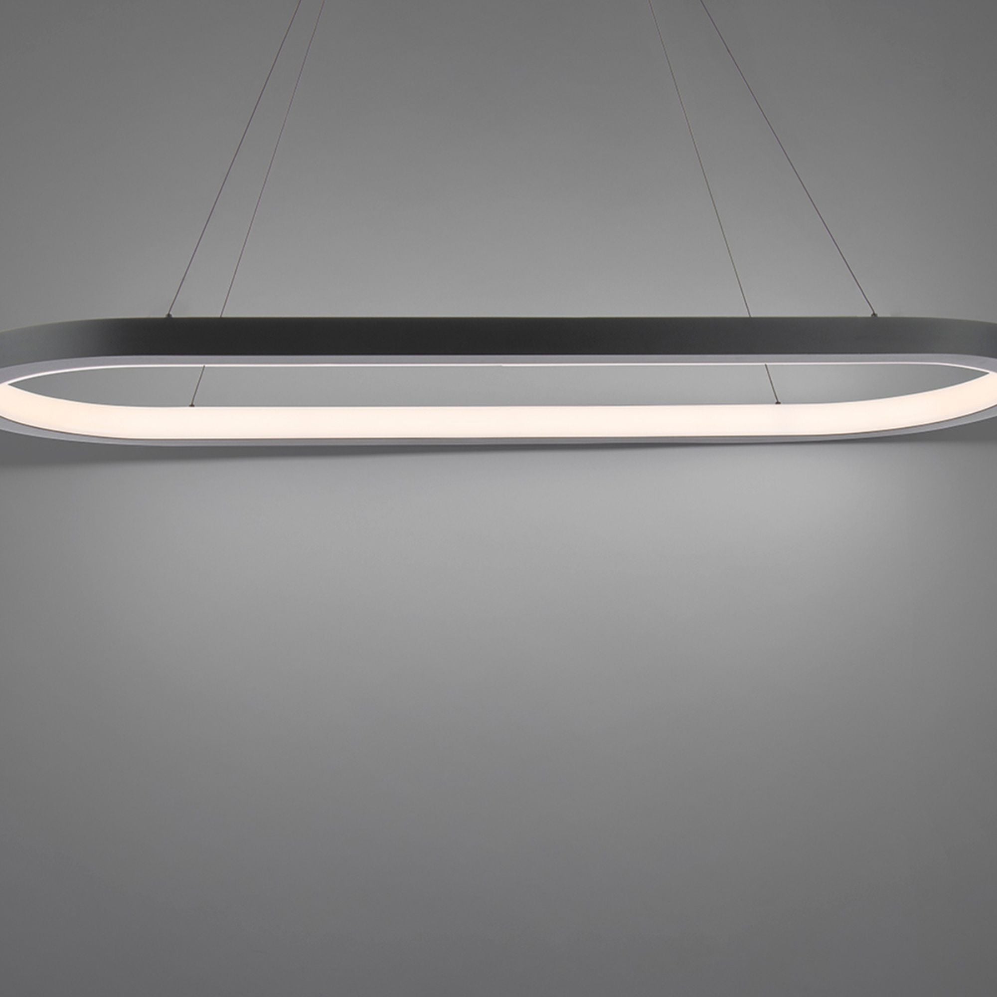 Racetrack 46" LED Linear Pendant, 3000K, Black Finish