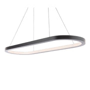 Racetrack 46" LED Linear Pendant, 3500K, Black Finish