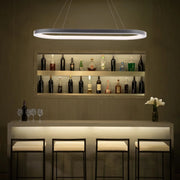 Modern Forms - Racetrack 46" LED Linear Pendant, 3500K, Black Finish | Bees Lighting