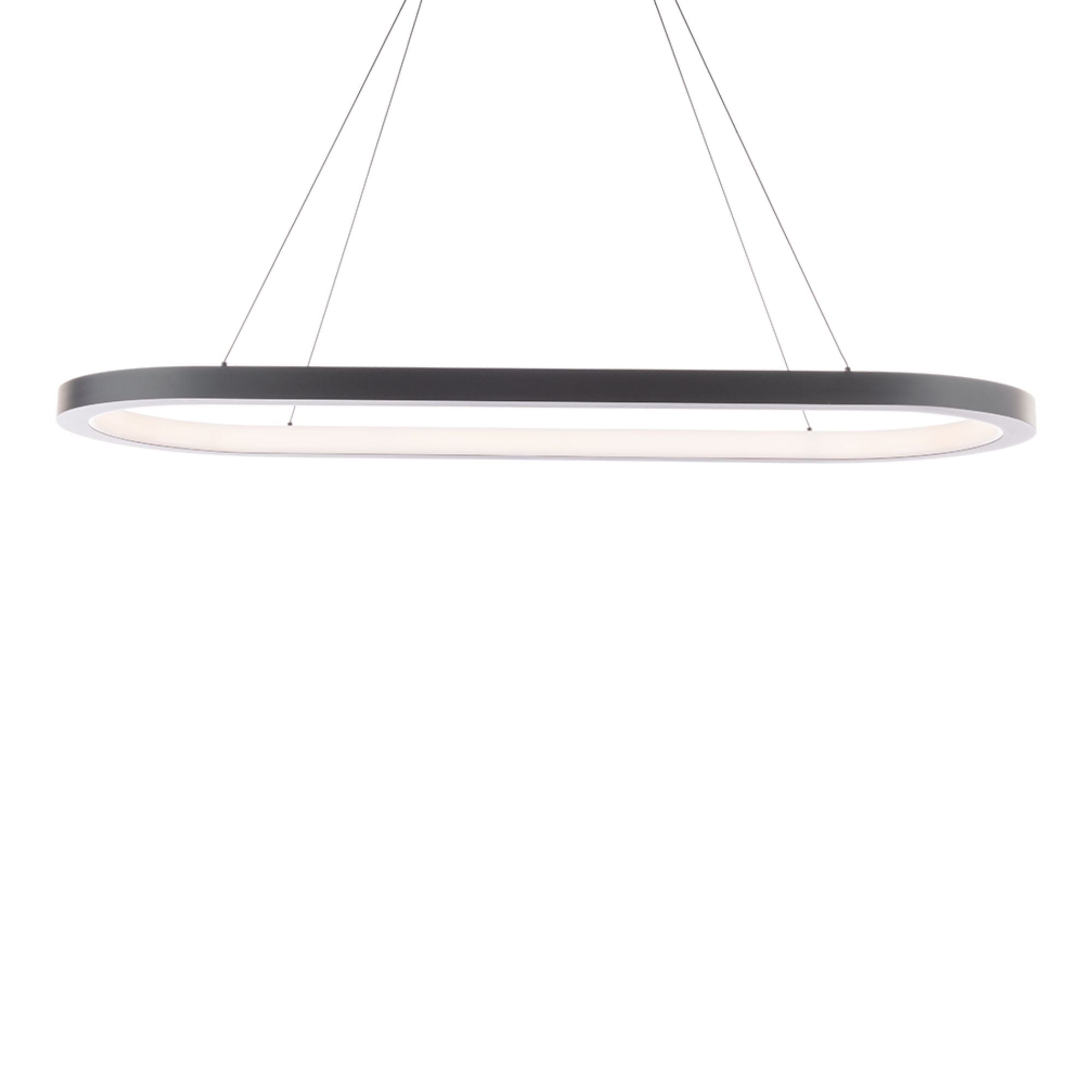Racetrack 46" LED Linear Pendant, 3500K, Black Finish