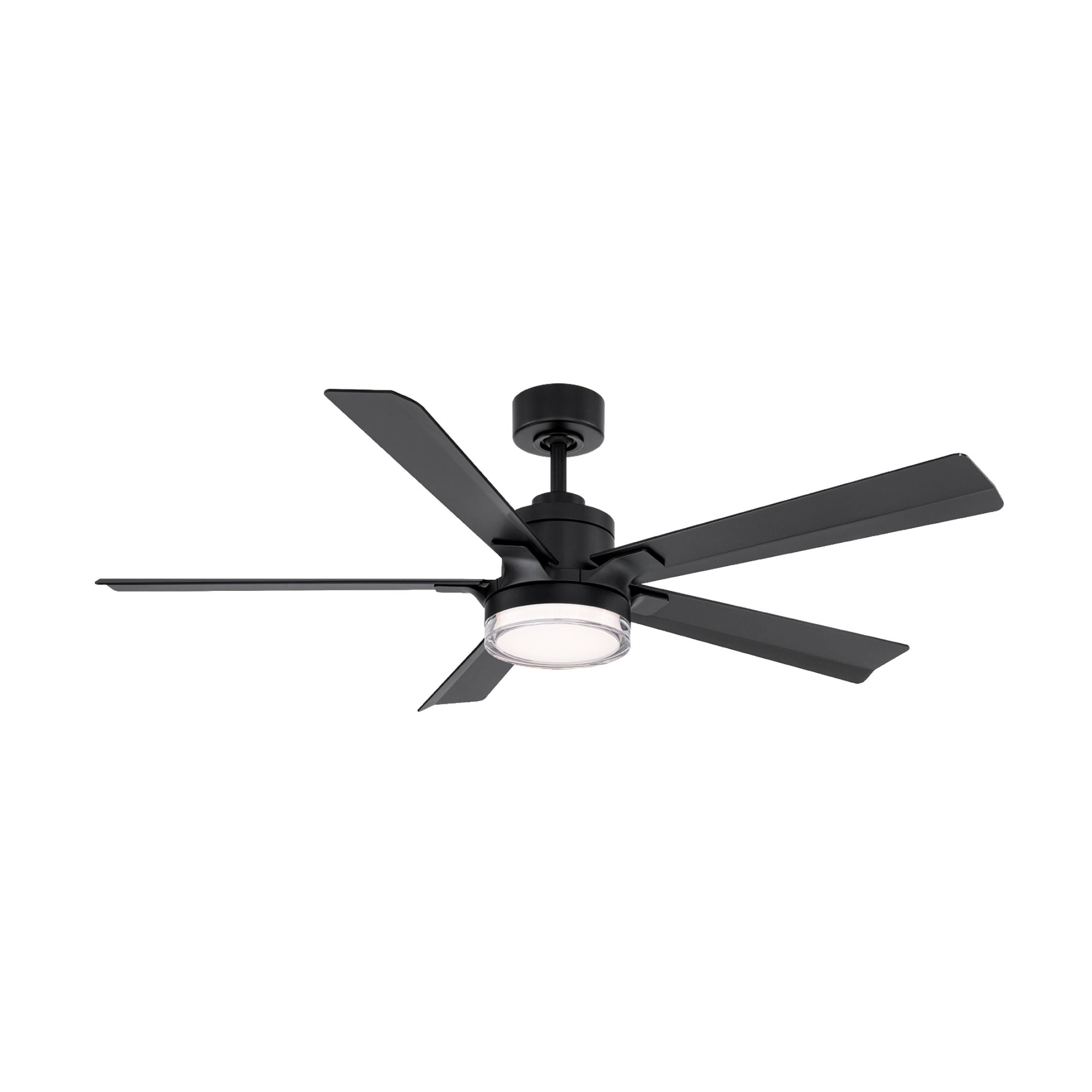 Modern Forms Radiant 56" Smart Ceiling Fan with LED Light DC Motor, Matte Black