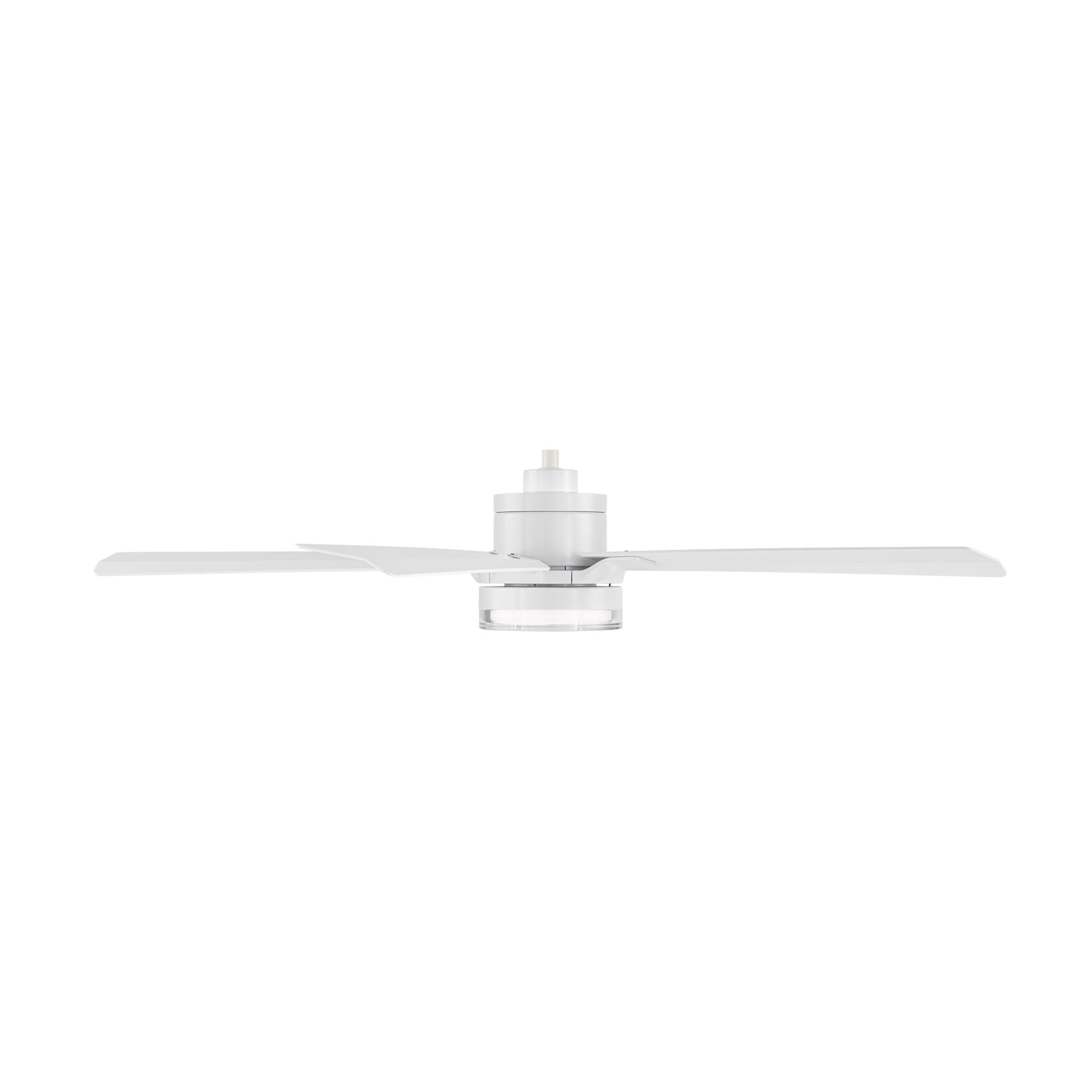 Modern Forms Radiant 56" Smart Ceiling Fan with LED Light DC Motor, Matte White