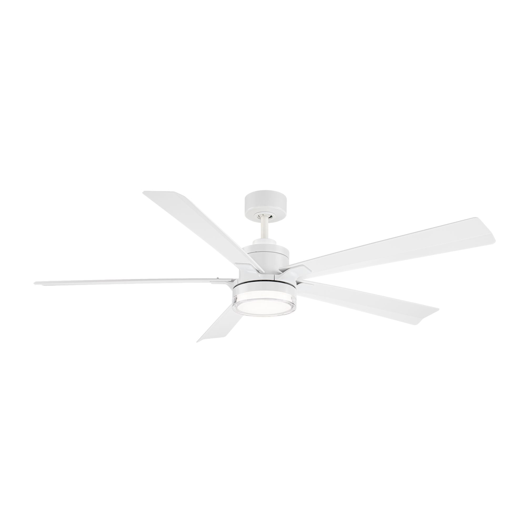 Modern Forms Radiant 64" Smart Ceiling Fan with LED Light DC Motor, Matte White
