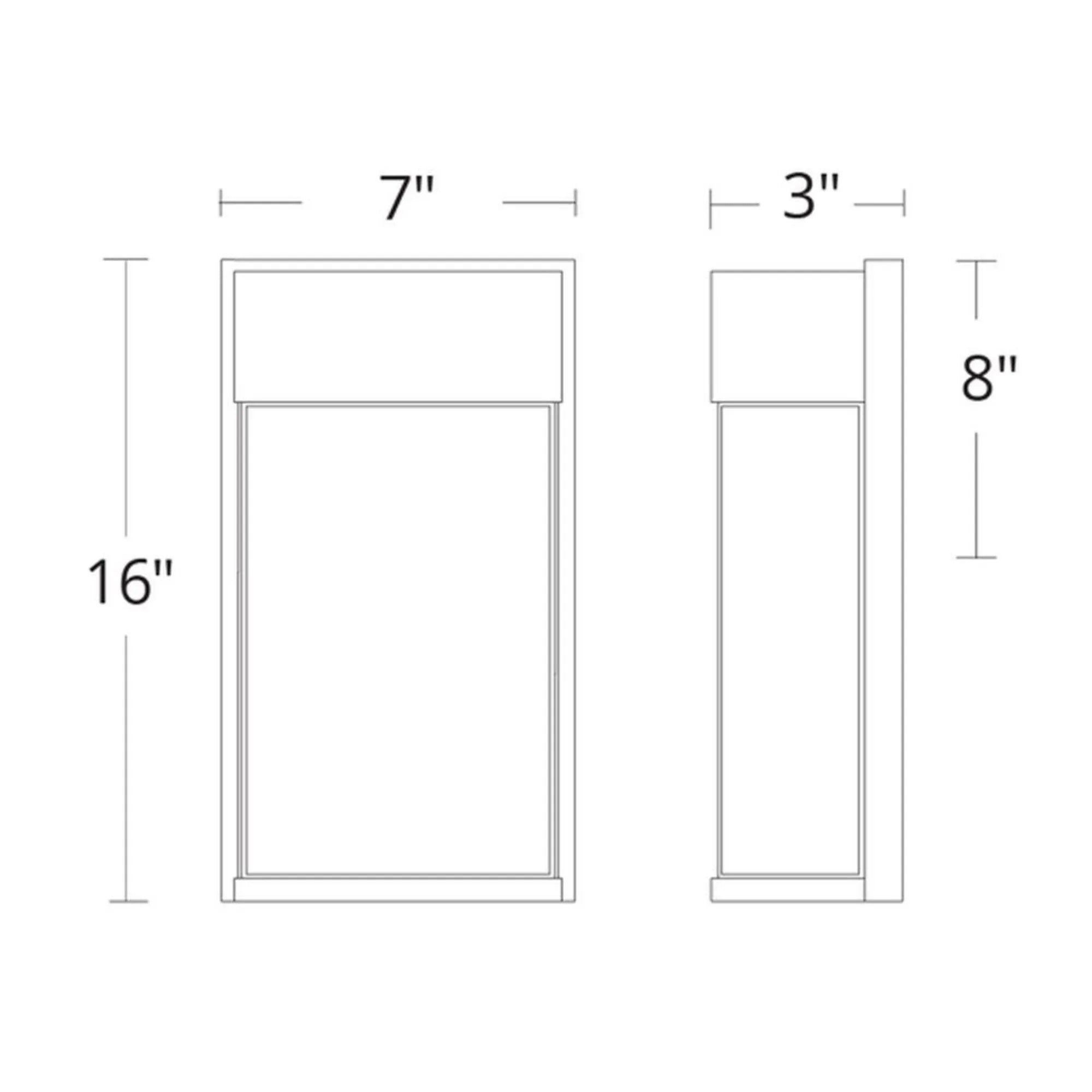 Rain 12" LED Outdoor Wall Sconce, Bronze Finish