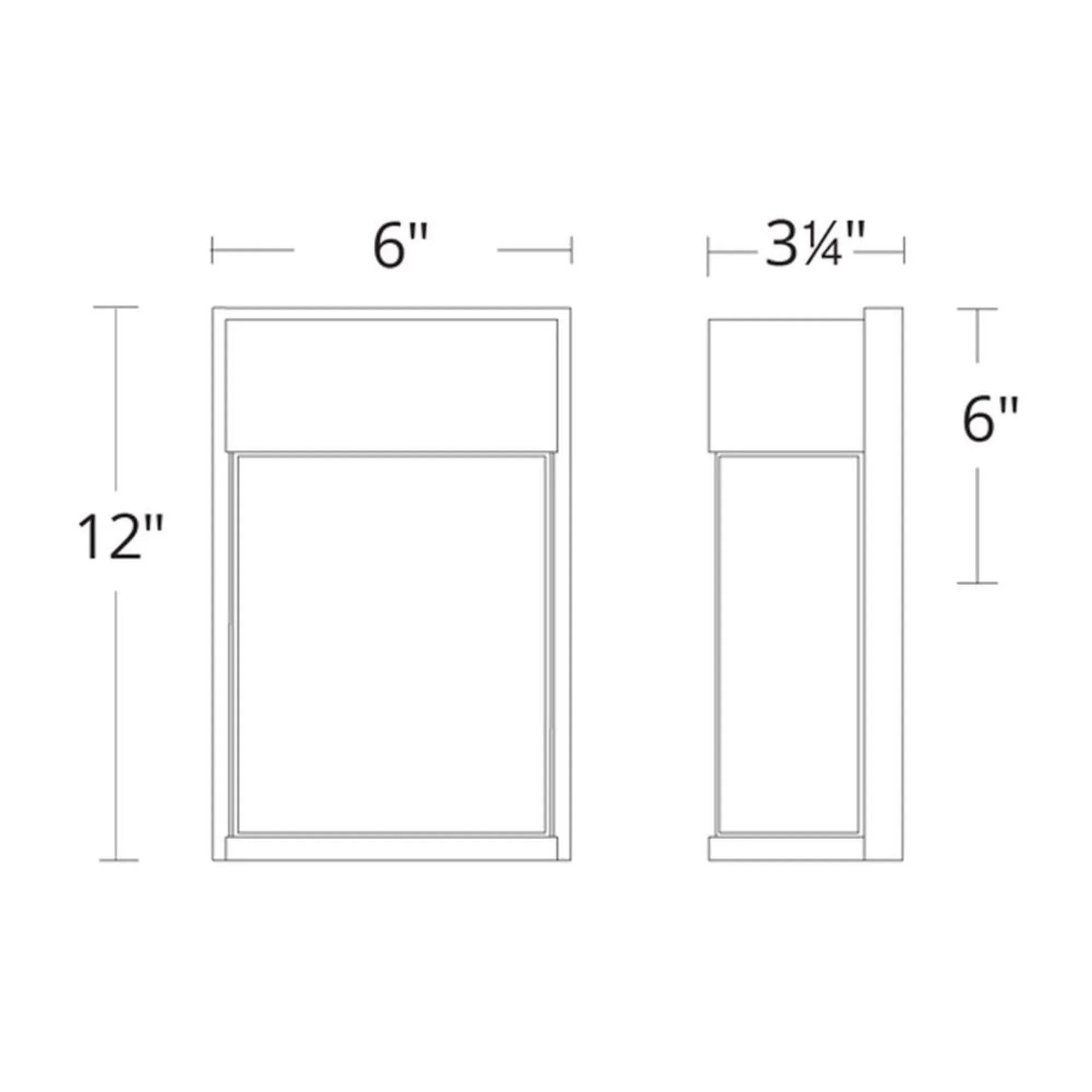 Rain 16" LED Outdoor Wall Sconce, Bronze Finish