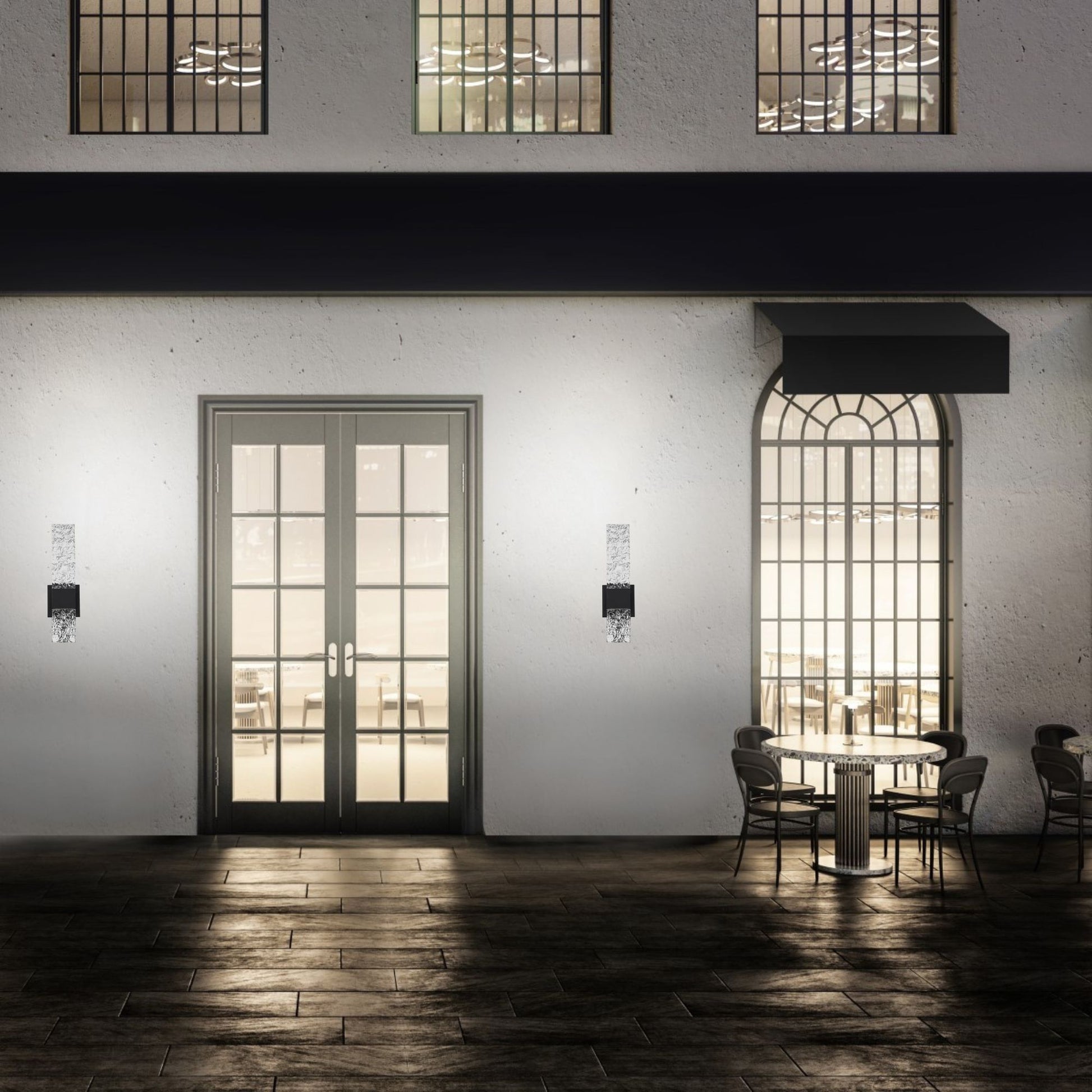 Reflect 18" LED Outdoor Wall Sconce, Black Finish - Bees Lighting