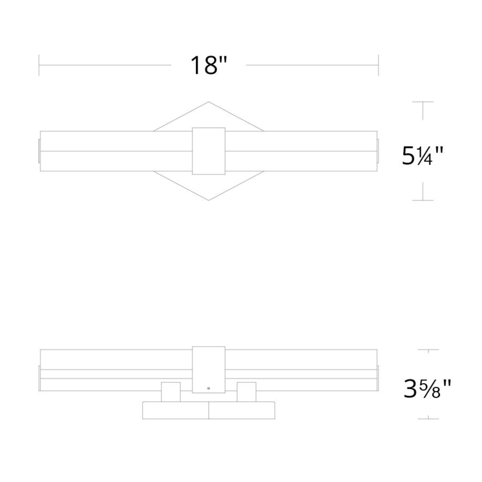 Regal 18" LED Bath Light, Brushed Nickel Finish