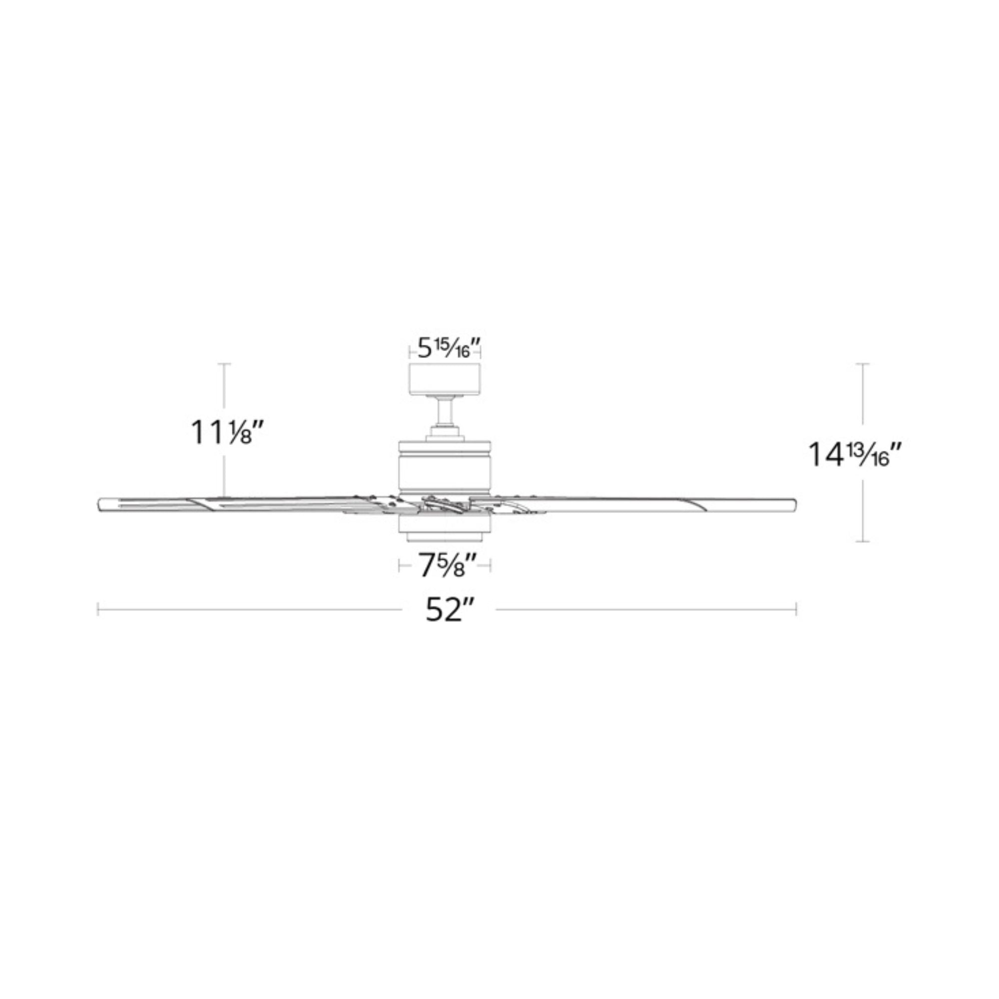 Renegade 52" Graphite LED Smart Windmill Ceiling Fan