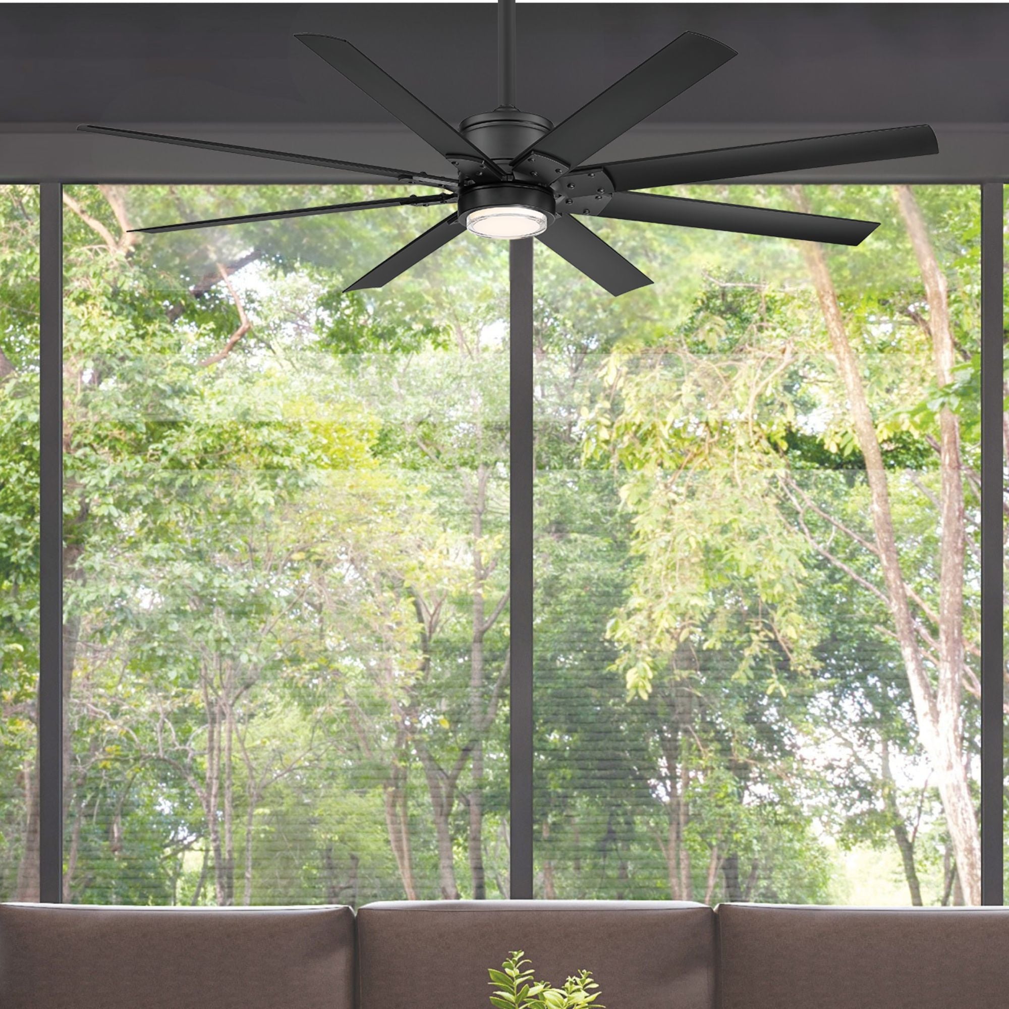 Renegade 52" Black LED Smart Windmill Ceiling Fan